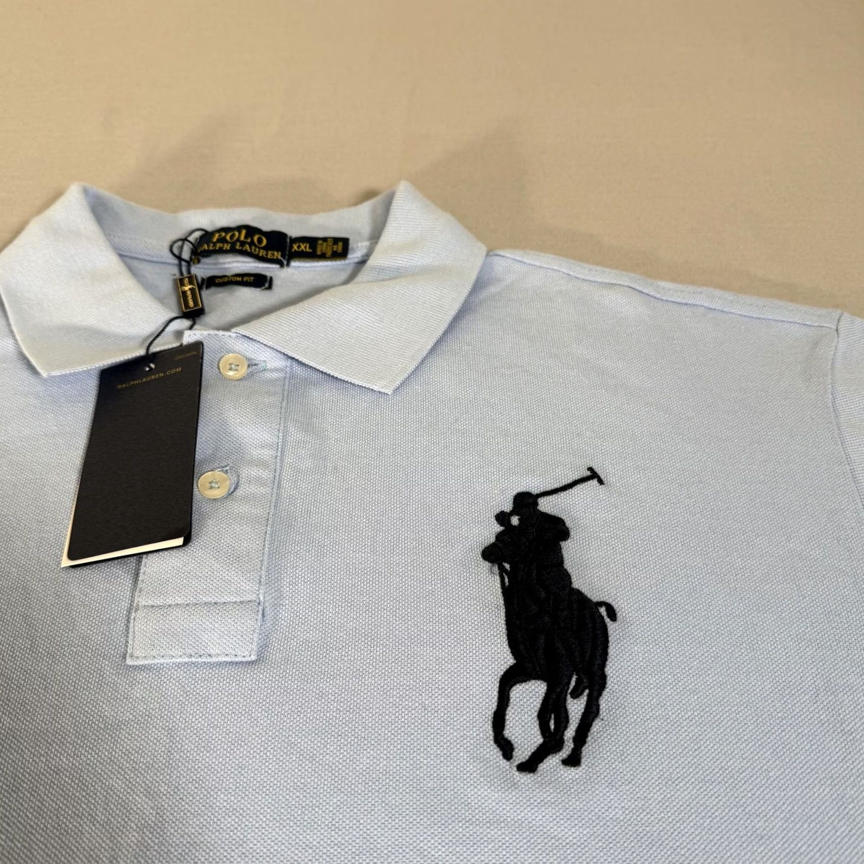 Polo Ralph Lauren Polo Ralph Lauren Shirt Mens 2XL Blue Slim Fit Big Pony 3 Rugby Cotton Preppy Size US XXL / EU 58 / 5 - 3 Thumbnail