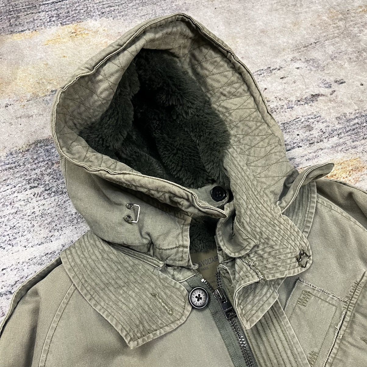 Zadig & Voltaire ZADIG & VOLTAIRE HOODED BRITISH ARMY PATCHWORK PARKA JACKET Size XS / US 0-2 / IT 36-38 - 8 Thumbnail