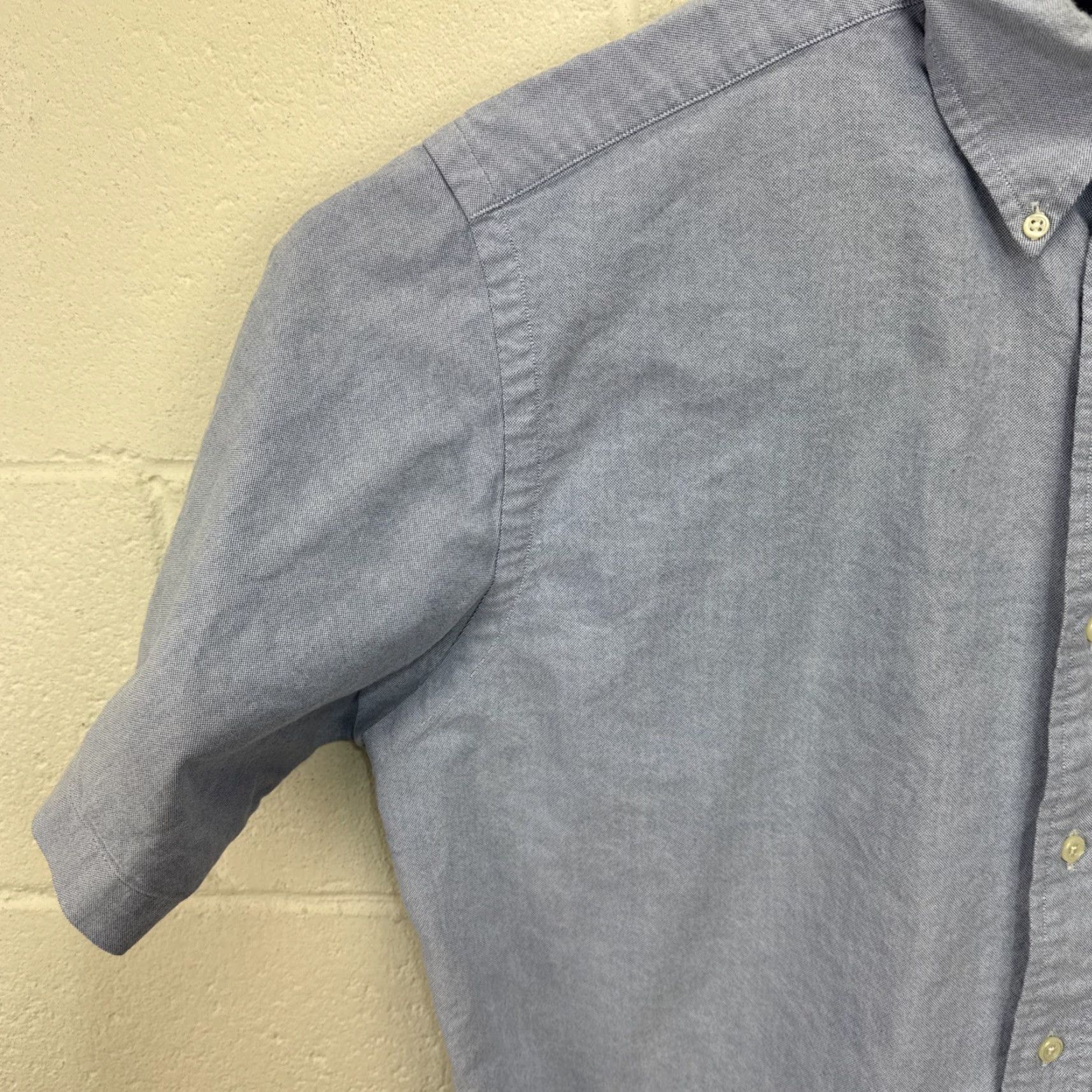 Polo Ralph Lauren Polo Ralph Lauren Shirt Mens L Blue Denim Skin Pony Short Sleeve Button Up Size US L / EU 52-54 / 3 - 4 Thumbnail