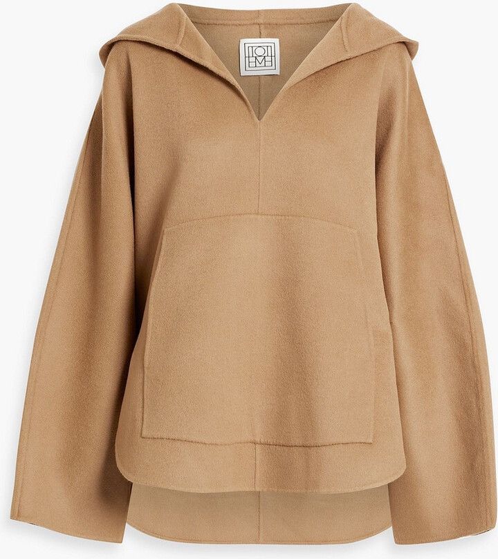 Toteme camel hooded wool cape coat size xs brand new