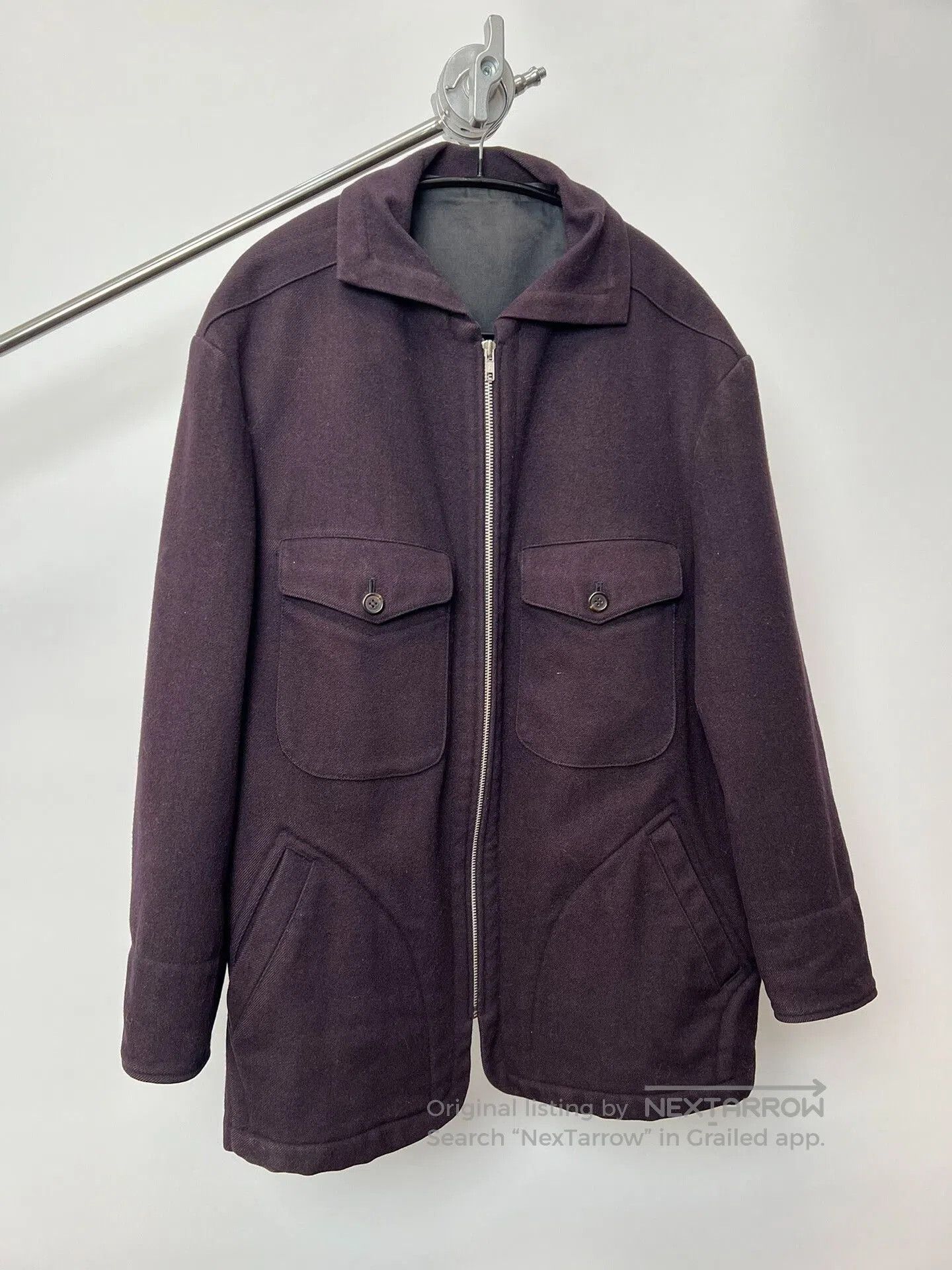 Yohji Yamamoto Yohji Yamamoto Purple Wool Blend Coat. Size US L / EU 52-54 / 3 - 2 Thumbnail