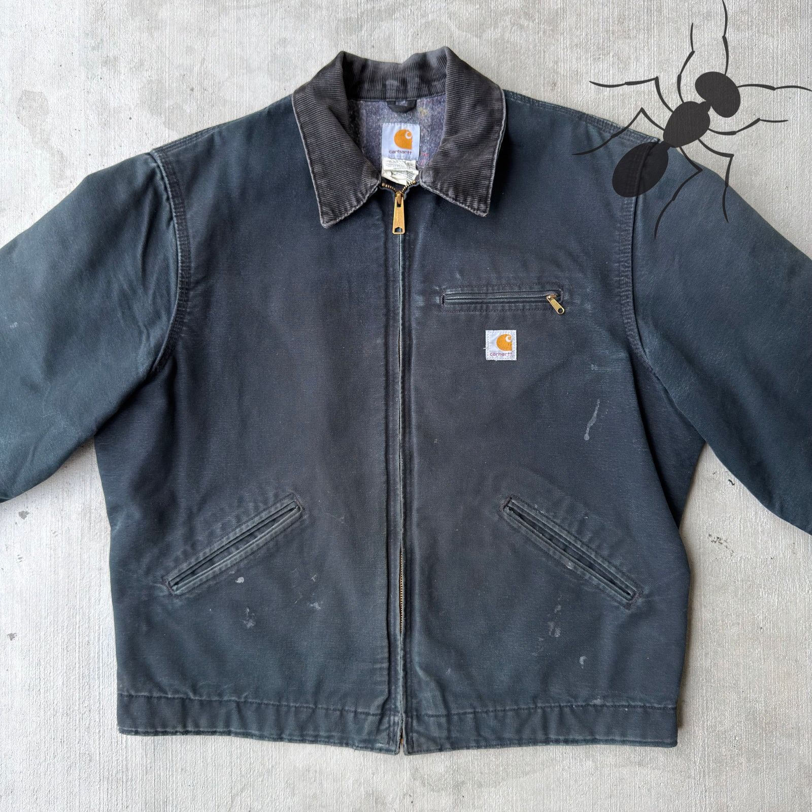 Carhartt × Vintage Carhartt J01 black Detroit work wear jacket Size US L / EU 52-54 / 3 - 3 Thumbnail