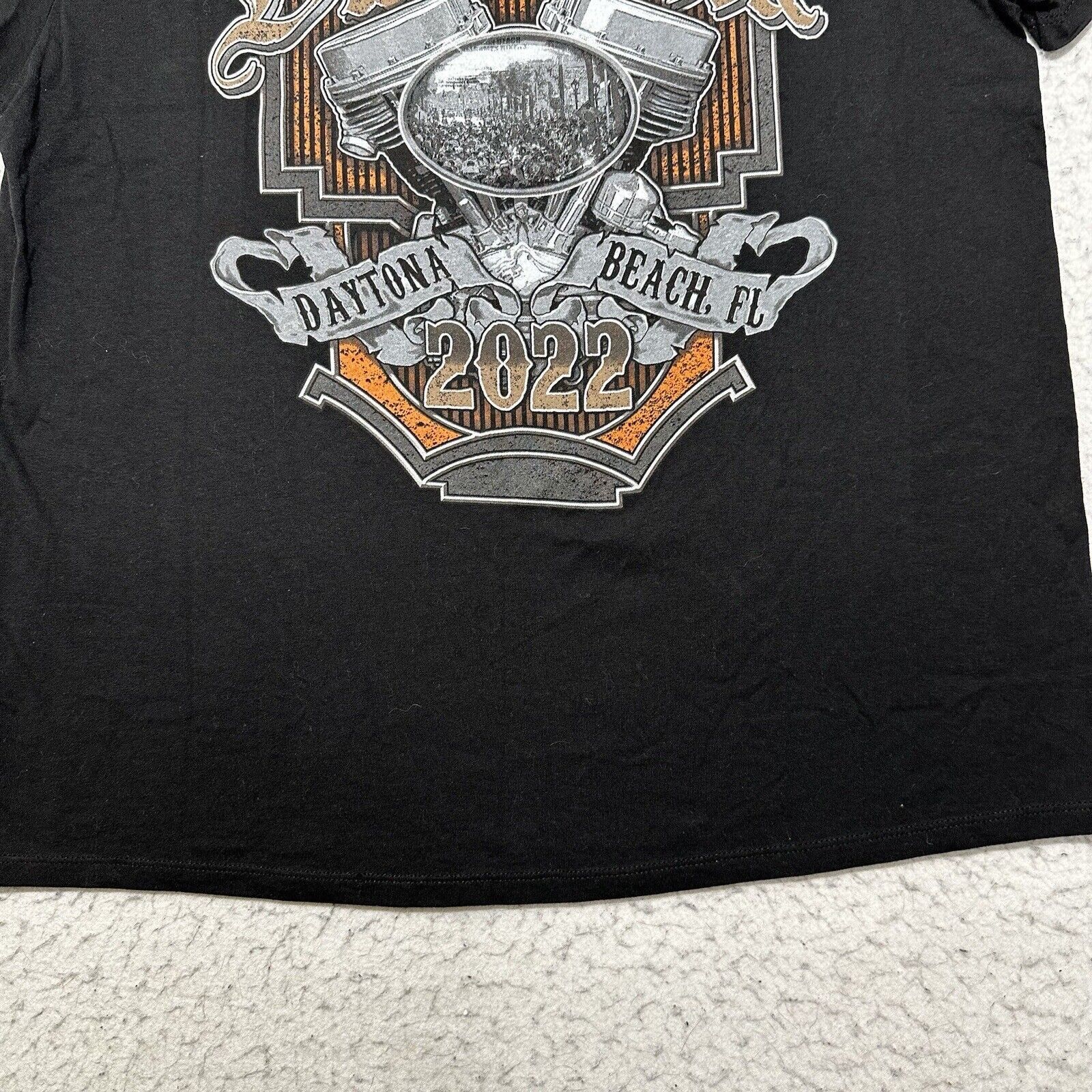 Hanes Daytona Beach 81st Bike Week 2022 XL Black Graphic T Shirt Size US XL / EU 56 / 4 - 4 Thumbnail