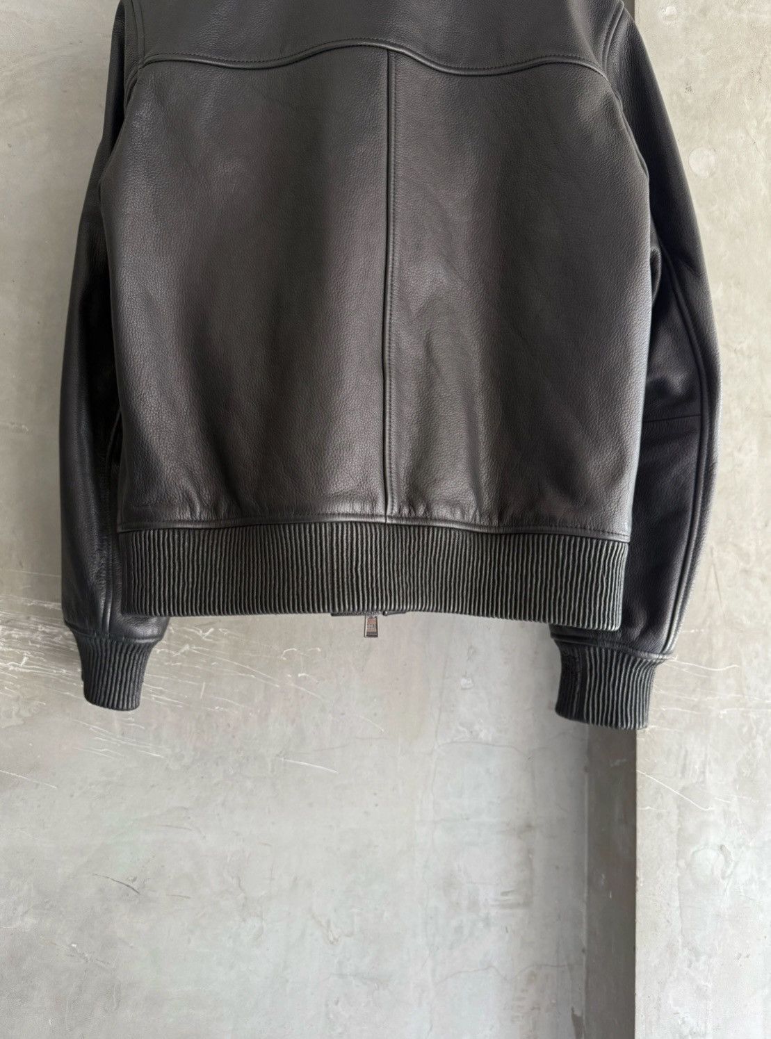 Hugo Boss HUGO BOSS Black Cow Leather Shearling Collar Jacket Size US S / EU 44-46 / 1 - 11 Thumbnail