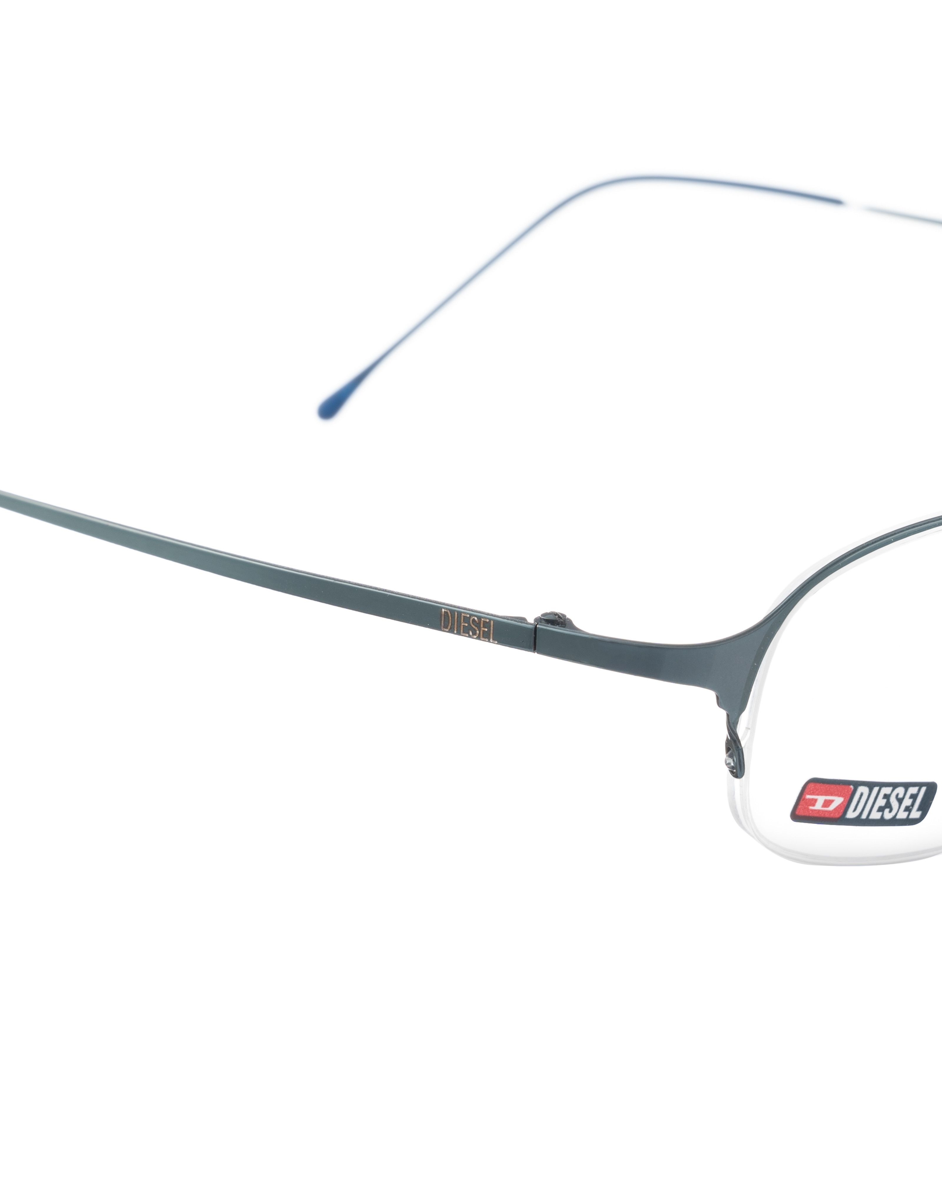 Diesel Diesel 90s Half Rim Oval Blue Metallic Glasses Size ONE SIZE - 3 Thumbnail