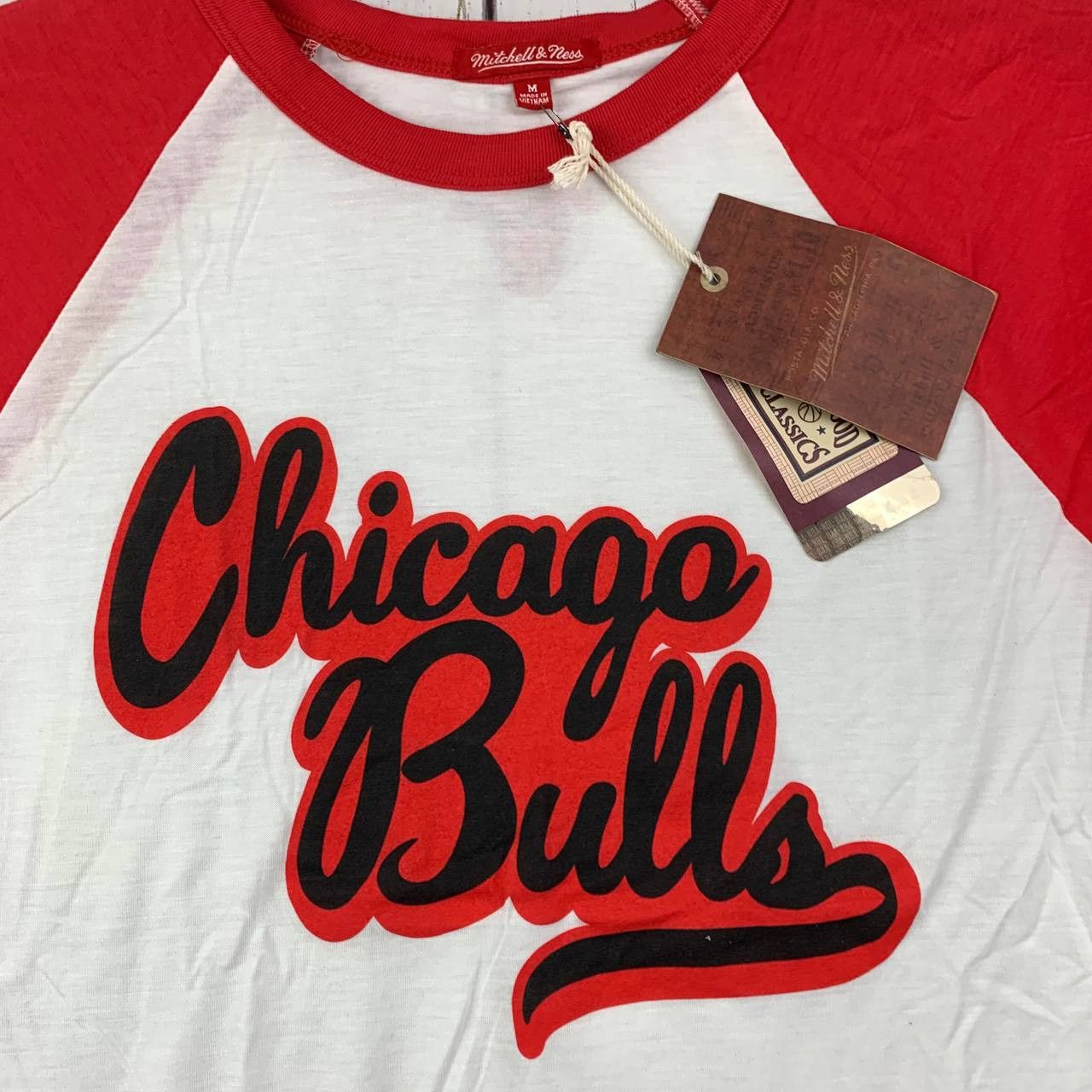Mitchell & Ness Chicago Bulls NBA Medium Shirt White Women New Size M / US 6-8 / IT 42-44 - 3 Thumbnail