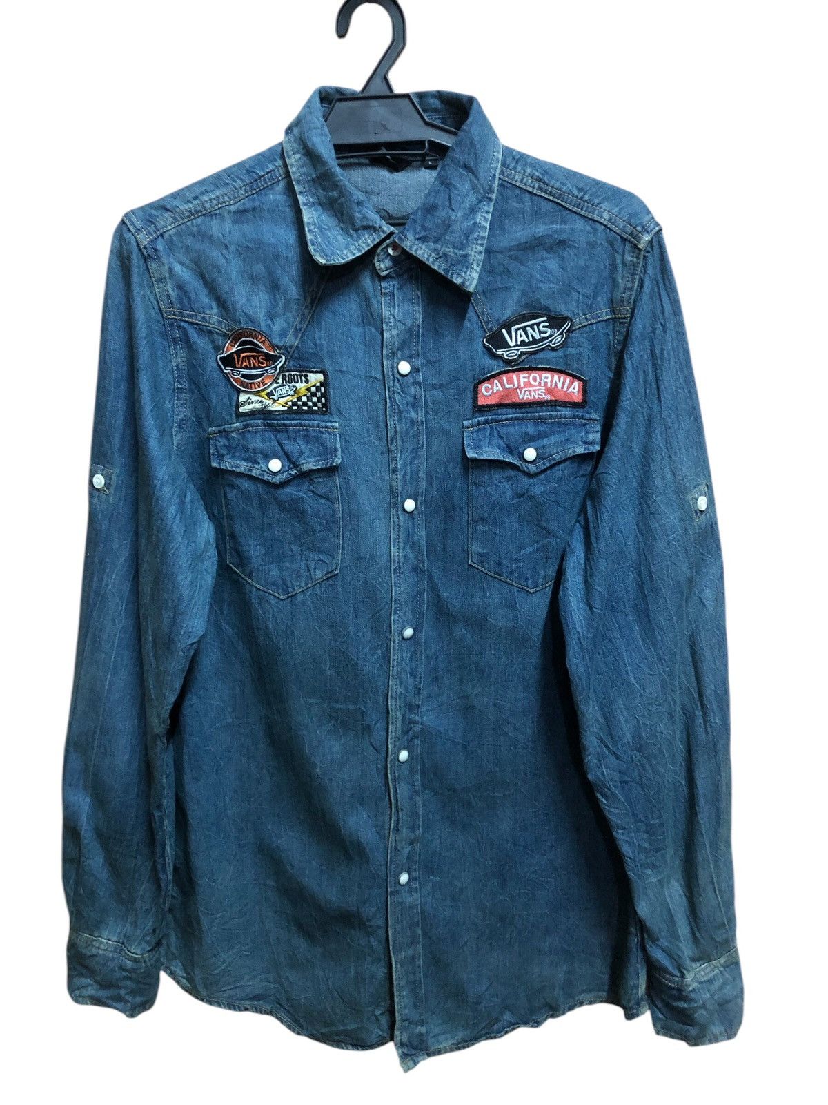 Vans Vans Patches Chambray Button Ups Shirt Size US M / EU 48-50 / 2 - 1 Thumbnail