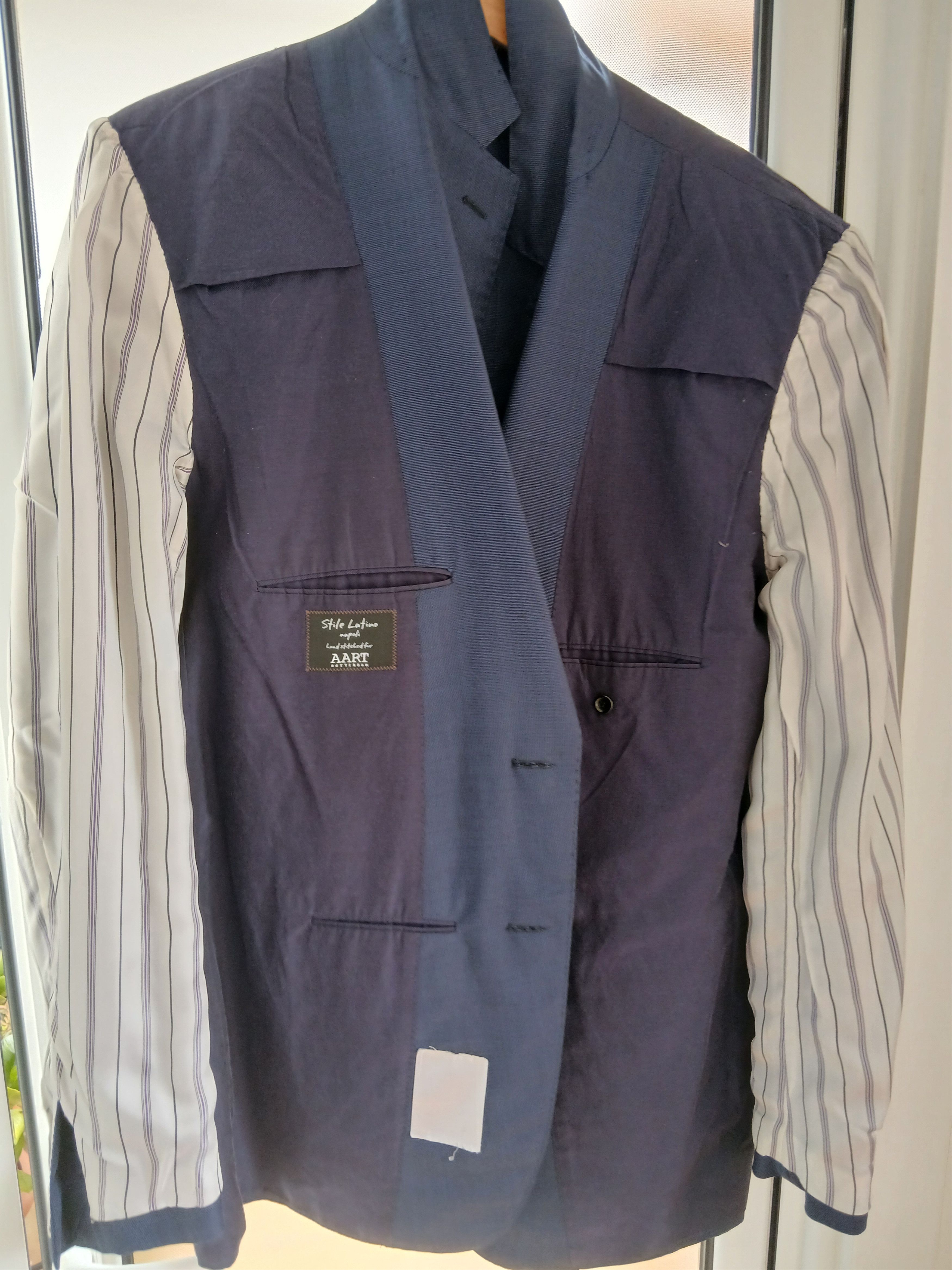Stile Latino Stile Latino Napoli Blue Wool Silk Linen Blazer – EU 52/54 Size 52L - 5 Thumbnail
