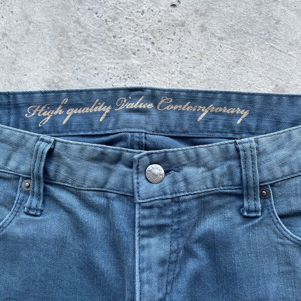 Japanese Brand W34x33 Vintage HVC Denim Faded Pants Jeans Size US 34 / EU 50 - 6 Thumbnail