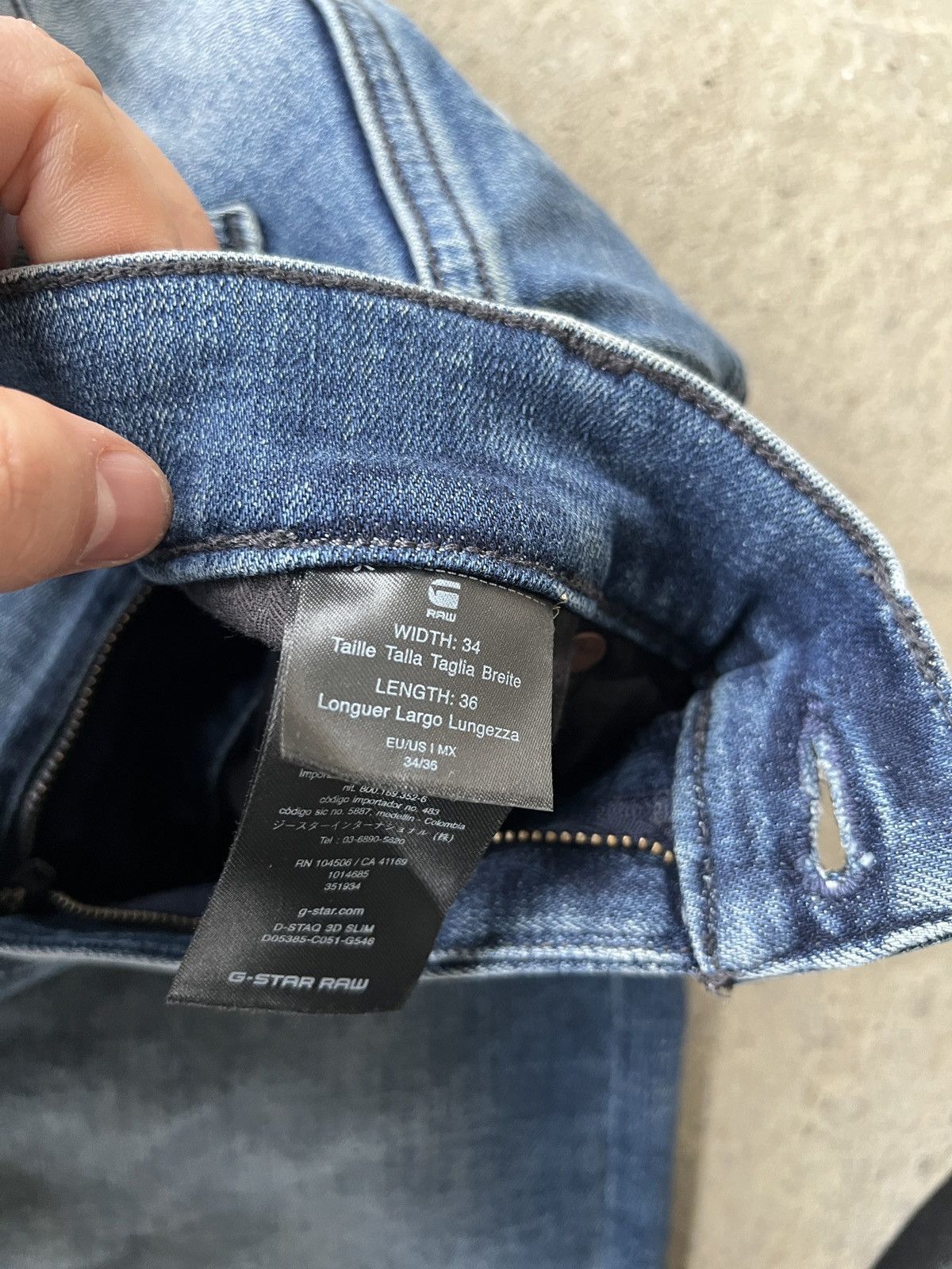 G-Star G-Star Raw D-Staq 3d Slim Jeans Size US 34 / EU 50 - 5 Thumbnail