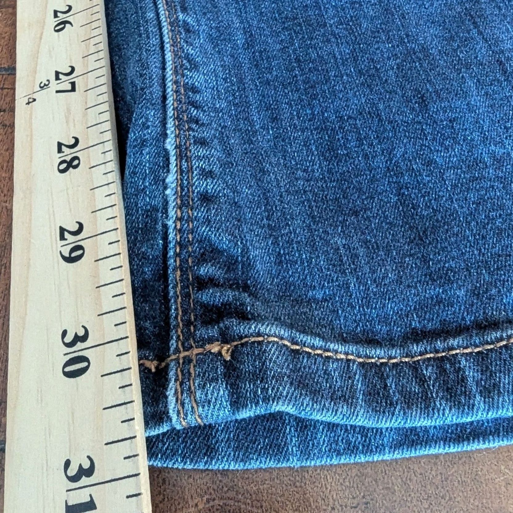 White House Black Market WHBM The Slim Curvy Jeans Straight Leg Womens 10 Tall Dark Wash Denim High Rise Size 32" / US 10 / IT 46 - 5 Thumbnail