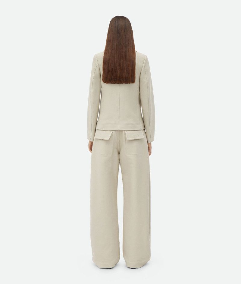Bottega Veneta o1n1vont1225 Cotton Gabardine Caban Jacket in Plaster Size M / US 6-8 / IT 42-44 - 3 Thumbnail