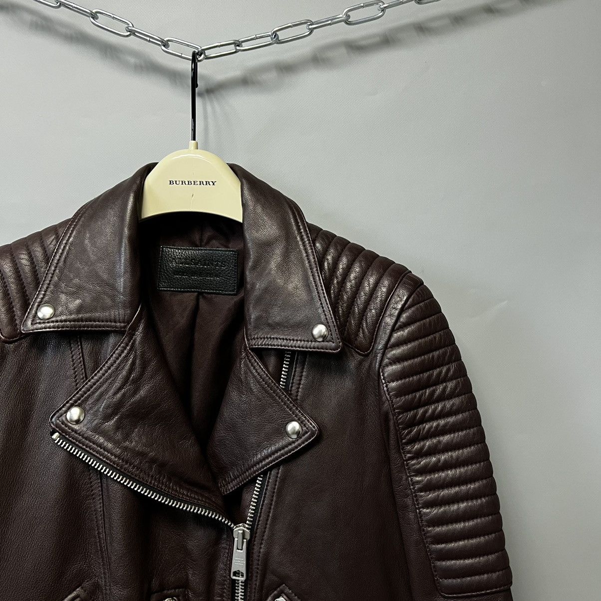 Allsaints AllSaints Estella Leather Biker Jacket Brown/Chocolate Lamb Size M / US 6-8 / IT 42-44 - 13 Thumbnail