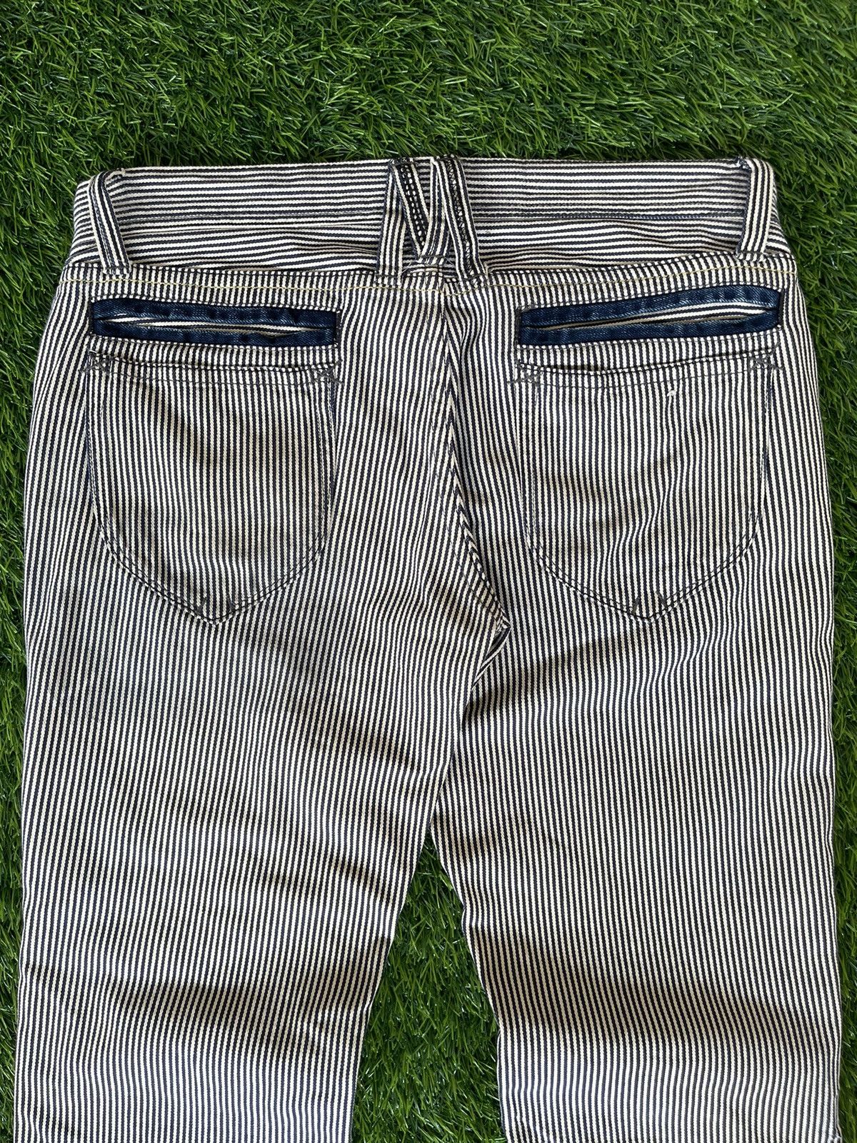 Murder License Vintage 90s🔥MURDER LICENSE🔥Flared Striped Bush Pants Jeans Size US 33 - 10 Thumbnail