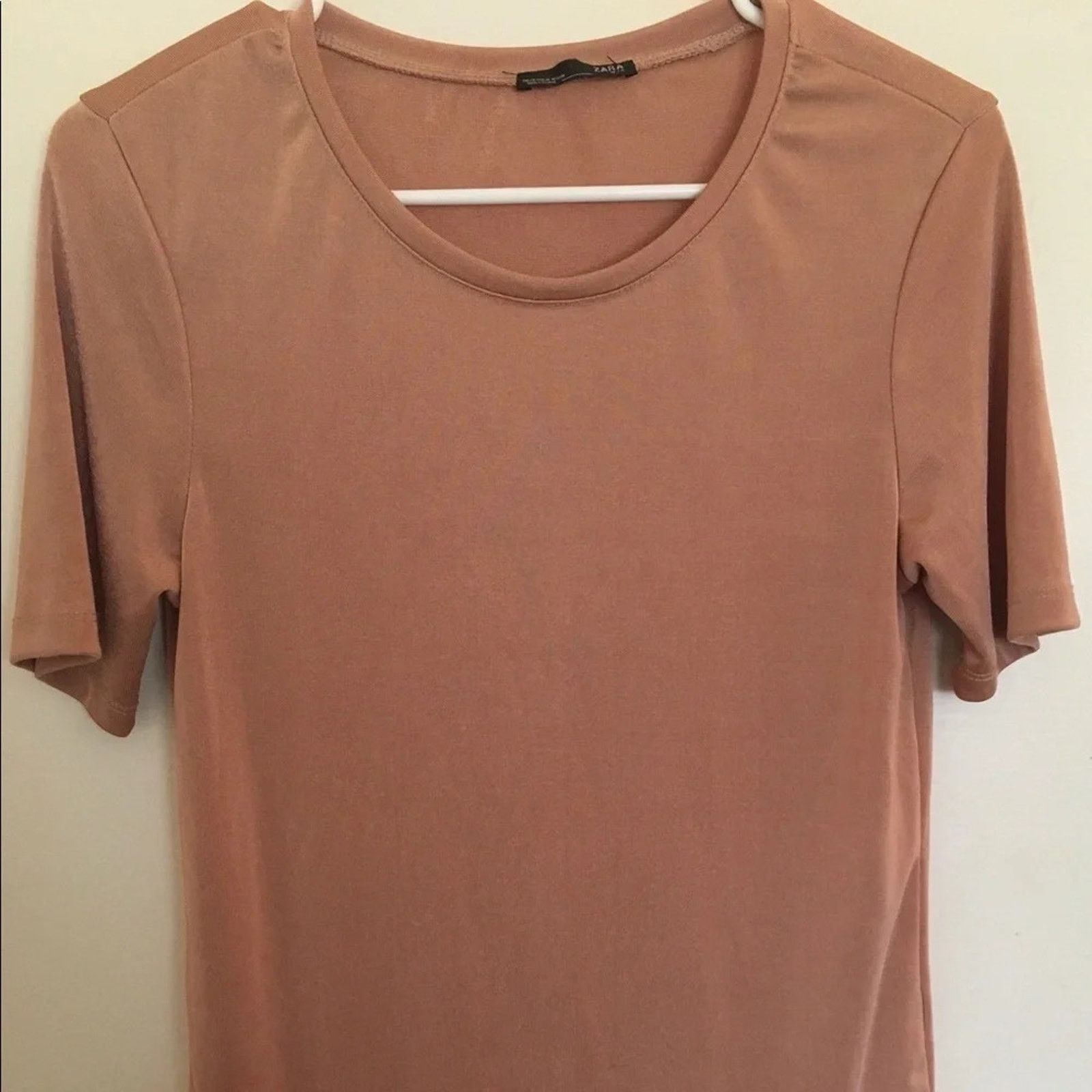 Zara Zara scoop neck chocolate brown shirt, woman’s size M Size M / US 6-8 / IT 42-44 - 1 Thumbnail