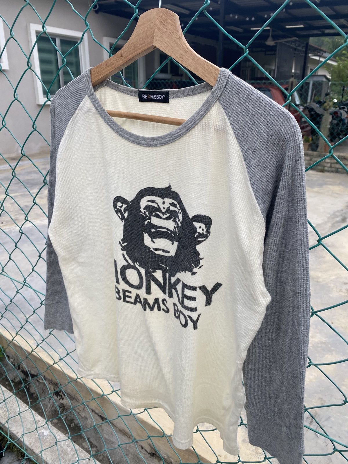 Beams Japan Beams boy monkey waffle raglan tshirts Size US S / EU 44-46 / 1 - 3 Thumbnail