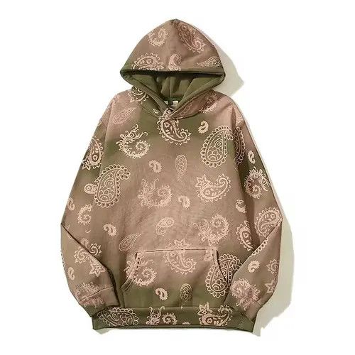 Japanese Brand × Vintage Faded Green Paisley Vintage Design Hoodies Size US M / EU 48-50 / 2 - 2 Thumbnail