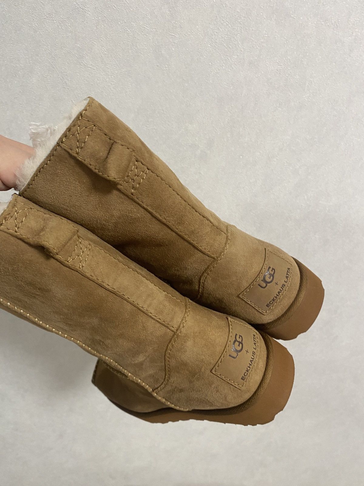 Eckhaus Latta Ugg X Eckhaus Latta Square Toe Camel Suede Boots Size: 37 Size US 7 / IT 37 - 6 Thumbnail