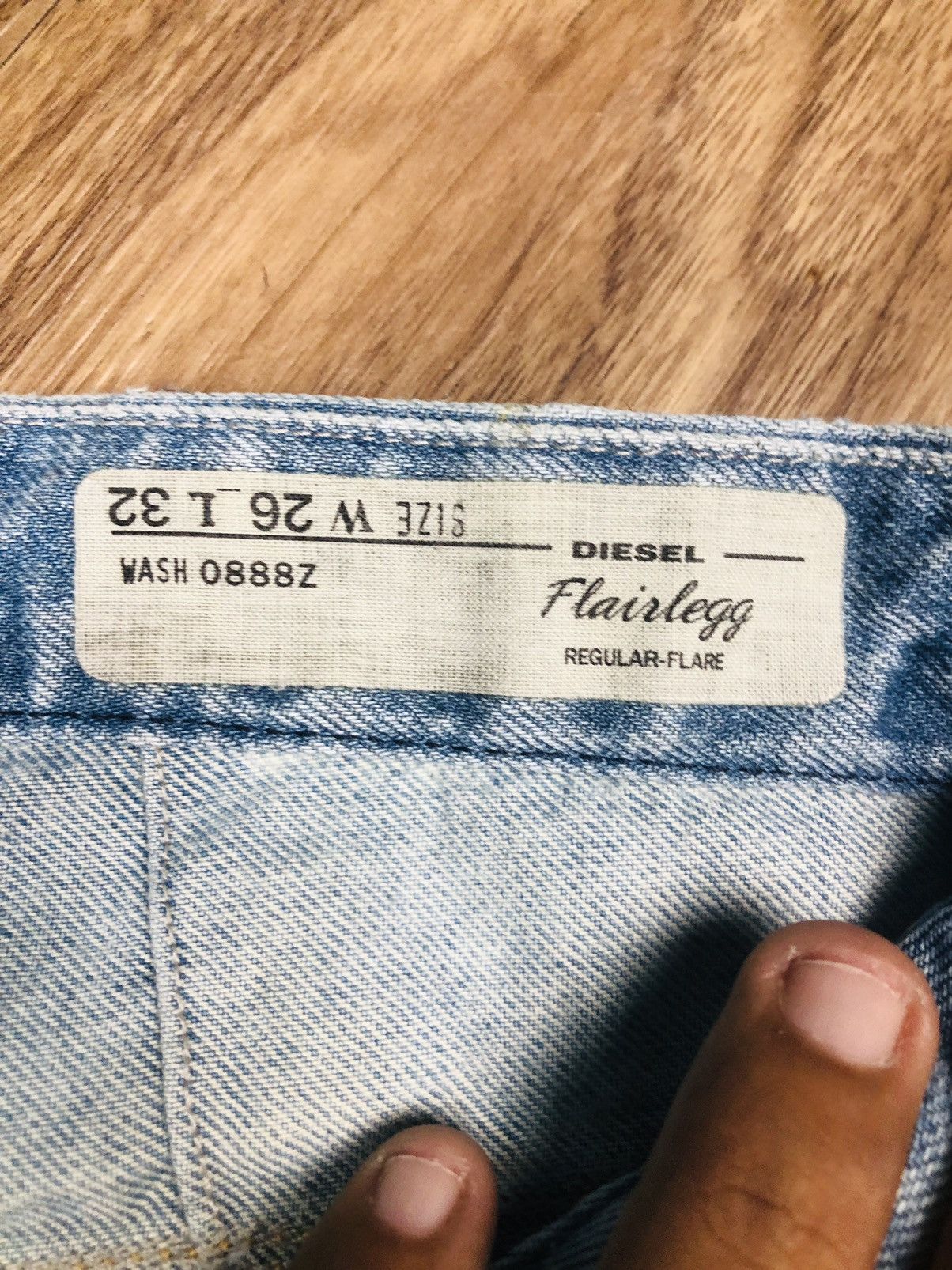Diesel Diesel Flairlegg Regular Flare Jeans (37) Size 26" / US 2 / IT 38 - 11 Thumbnail