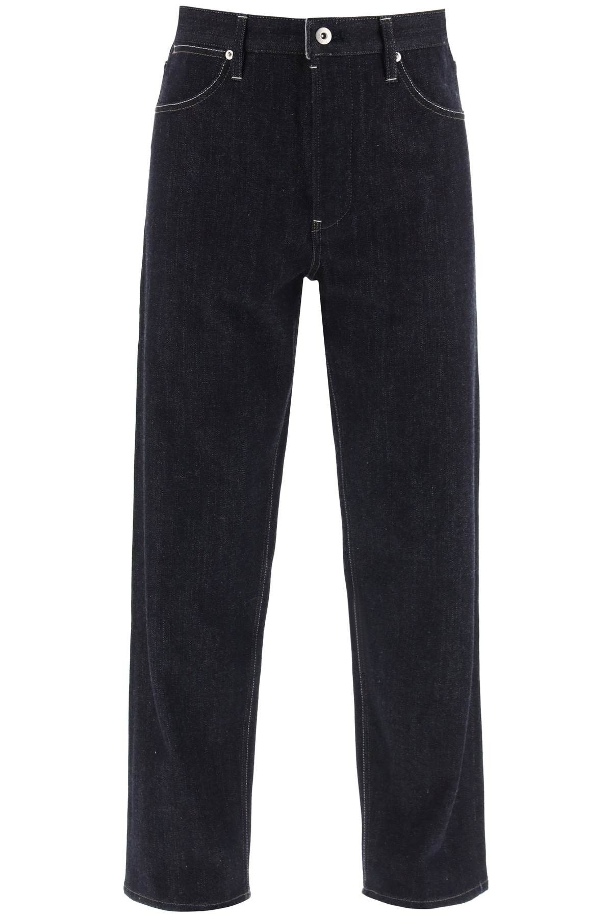 Image of Jil Sander Brushed-Back Straight Jeans in Deft Blue, Men's (Size 30)