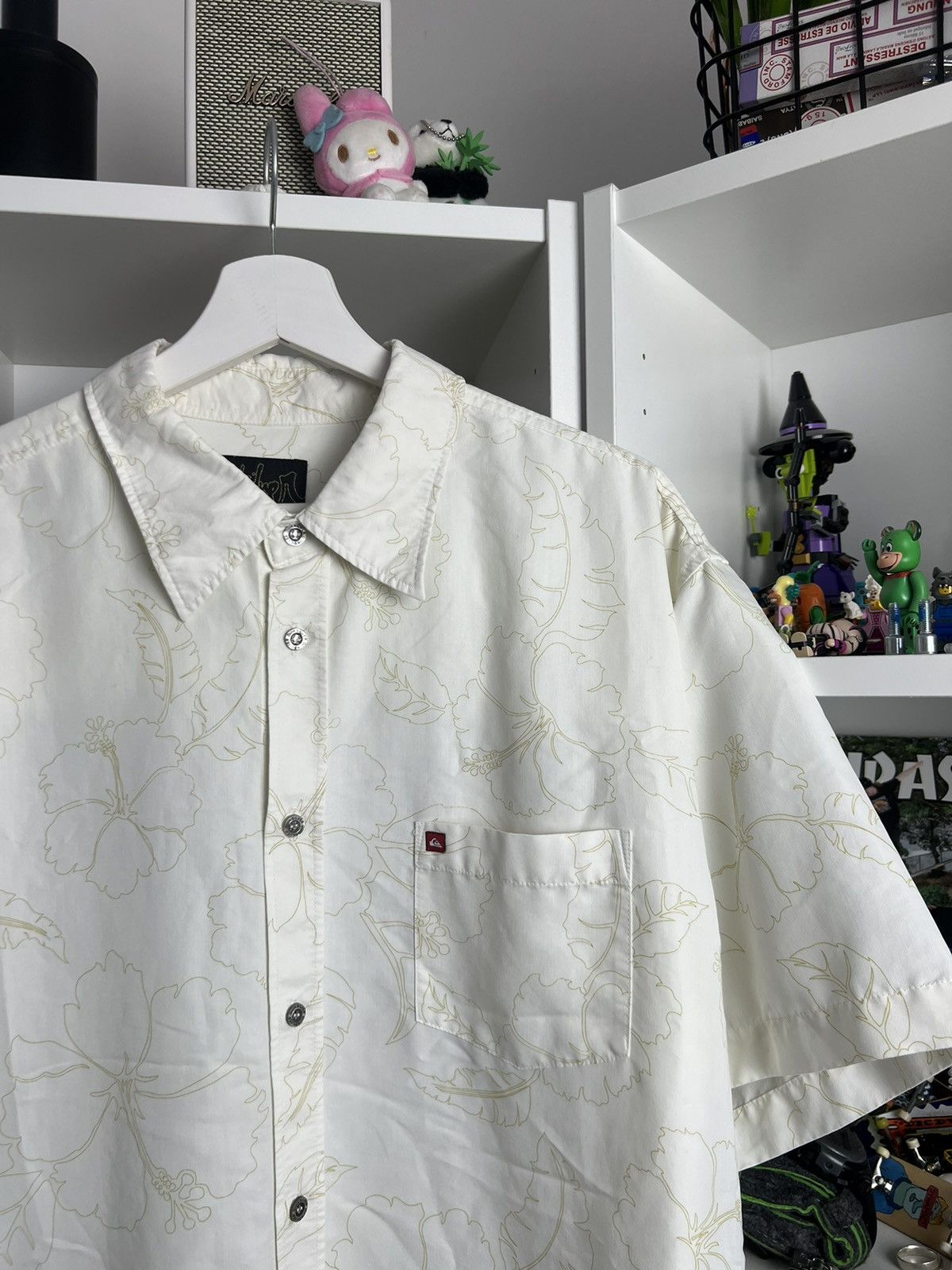 Quiksilver × Vintage Vintage Y2K Quiksilver boxy floral print shirt XL skate baggy Size US XL / EU 56 / 4 - 4 Thumbnail
