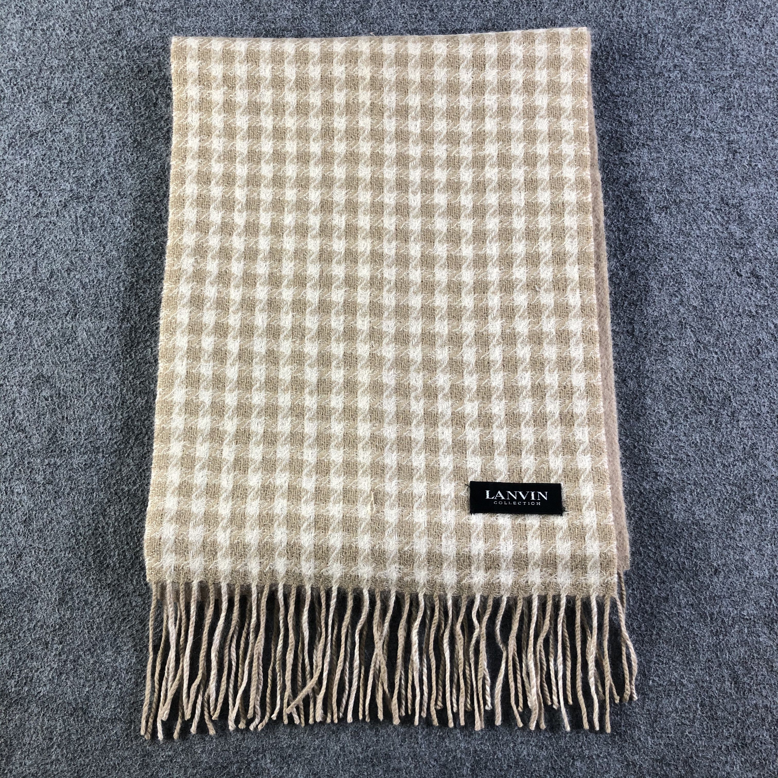 Lanvin Lanvin Houndstooth Scarf / Muffler / Neckwear P445 Size ONE SIZE - 3 Thumbnail