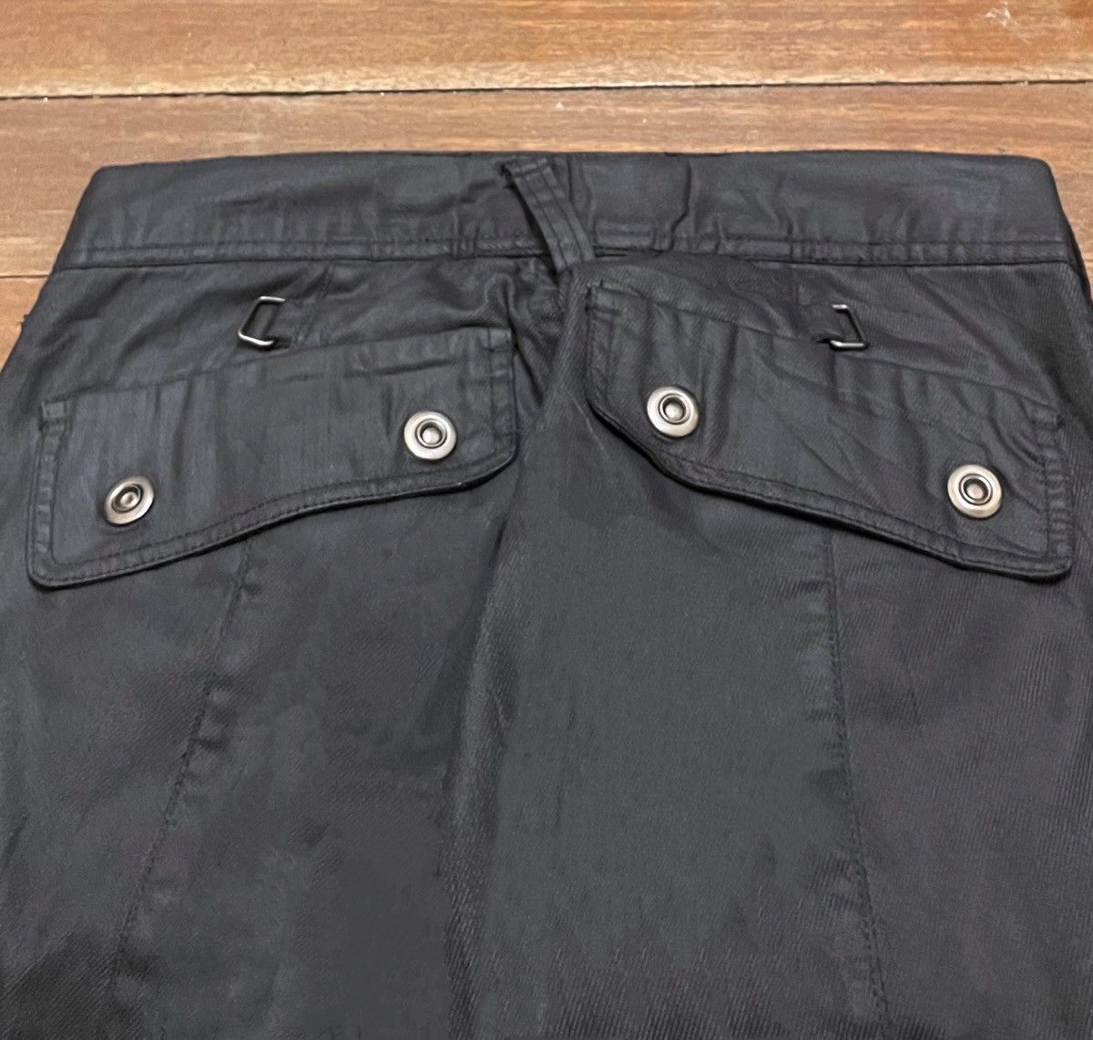 Tornado Mart Rare Vintage Tornado Mart Waxed Flared Tactical Pants 2000s Size US 30 / EU 46 - 4 Thumbnail