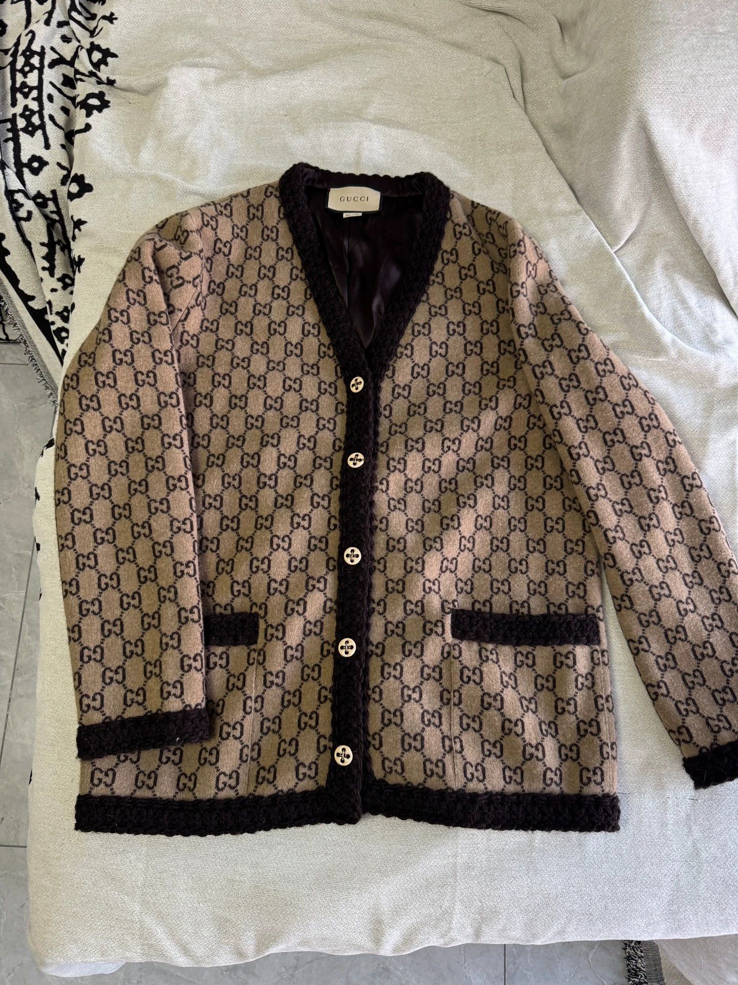 Gucci Gucci all-over print cardigan M new without tags Size M / US 6-8 / IT 42-44 - 1 Thumbnail