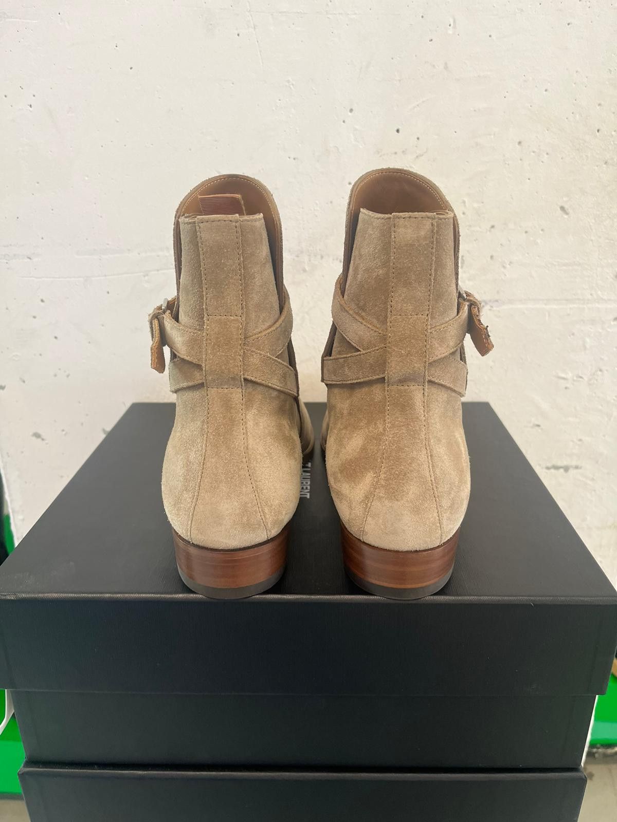 Saint Laurent Paris o1alsim1 Jodhpur High Buckle Boots in Light Brown Size US 12 / EU 45 - 12 Thumbnail