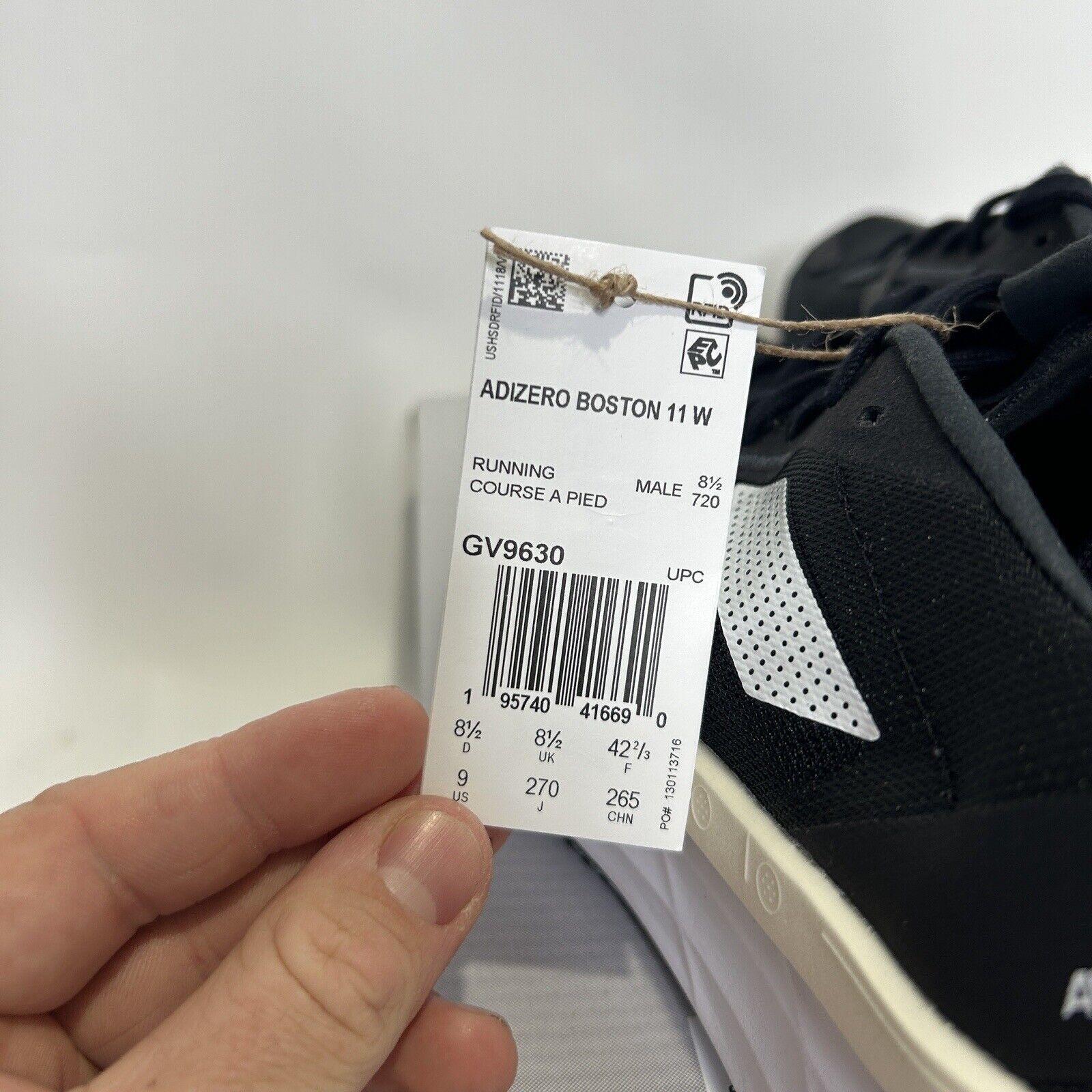 Adidas Adidas Adizero Boston 11 Marathon Shoes “Black Sail” 2024 Size US 9 / EU 42 - 6 Thumbnail