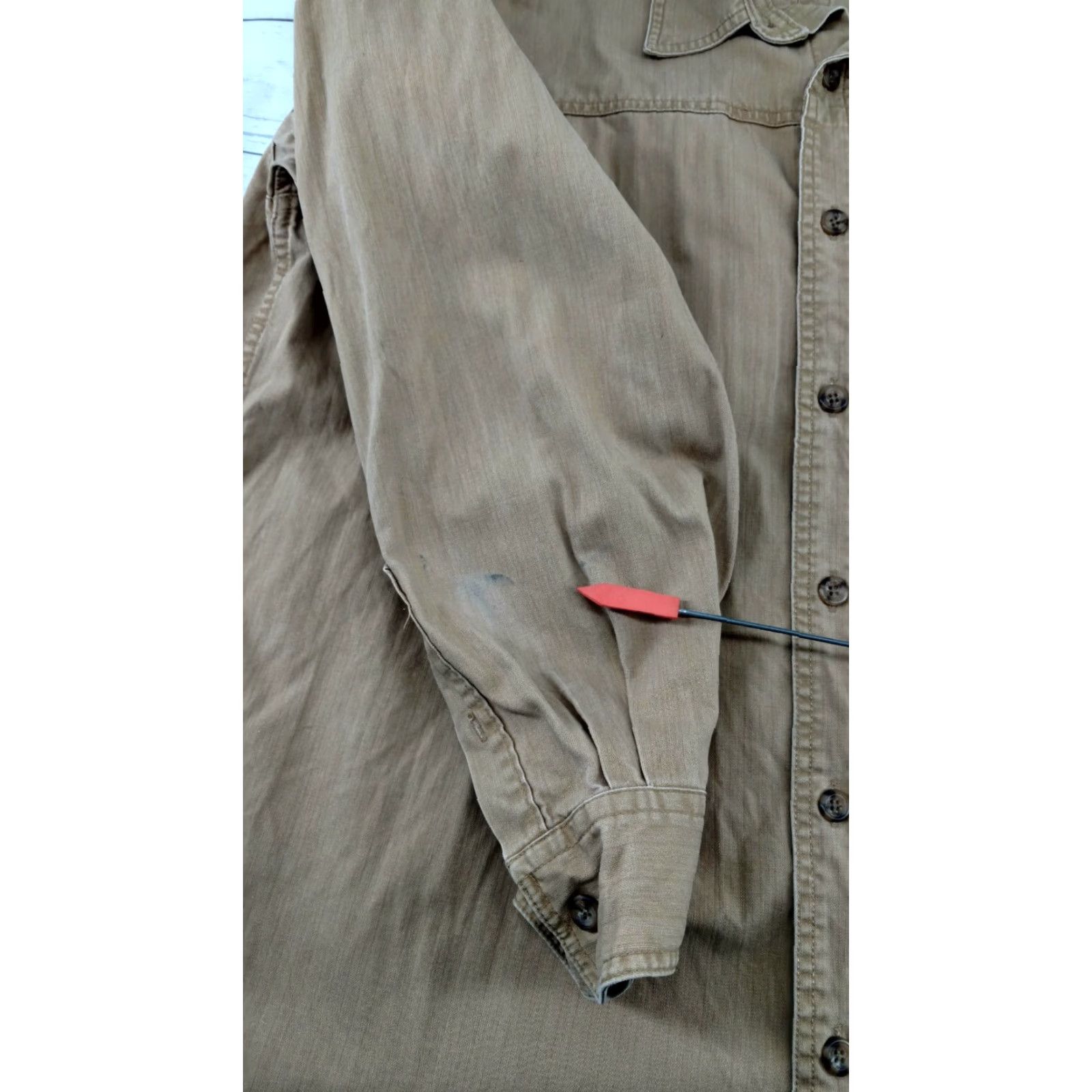 Vintage Mens Cabela's Khaki Tan Long Sleeve Button Up Down Shirt XL Size US XL / EU 56 / 4 - 4 Thumbnail