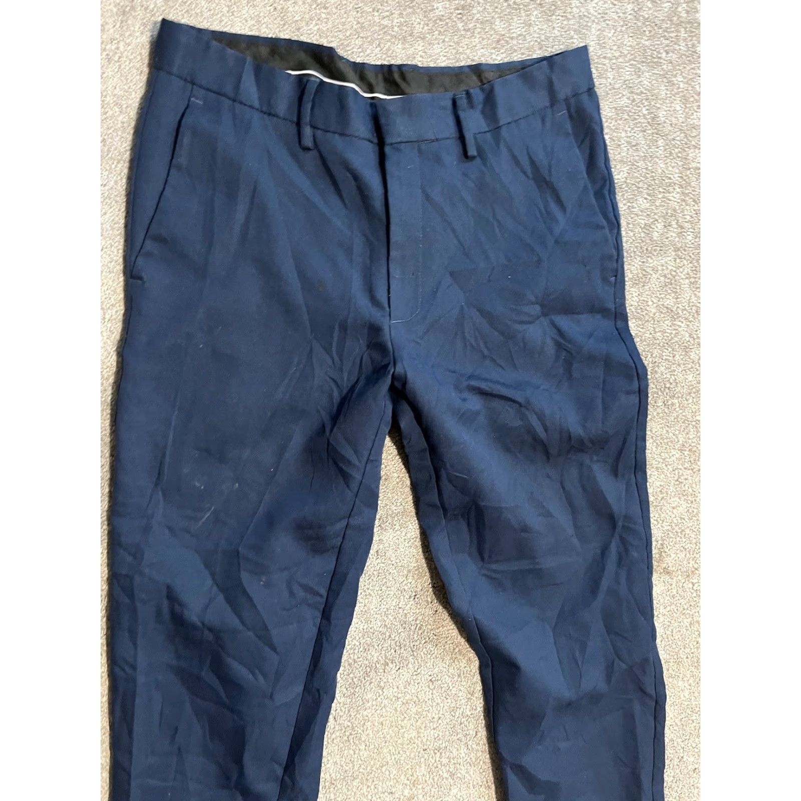 Kenneth Cole KENNETH COLE flat front PANTS 32x32 Blue Solid Dress Pants Size US 32 / EU 48 - 2 Thumbnail