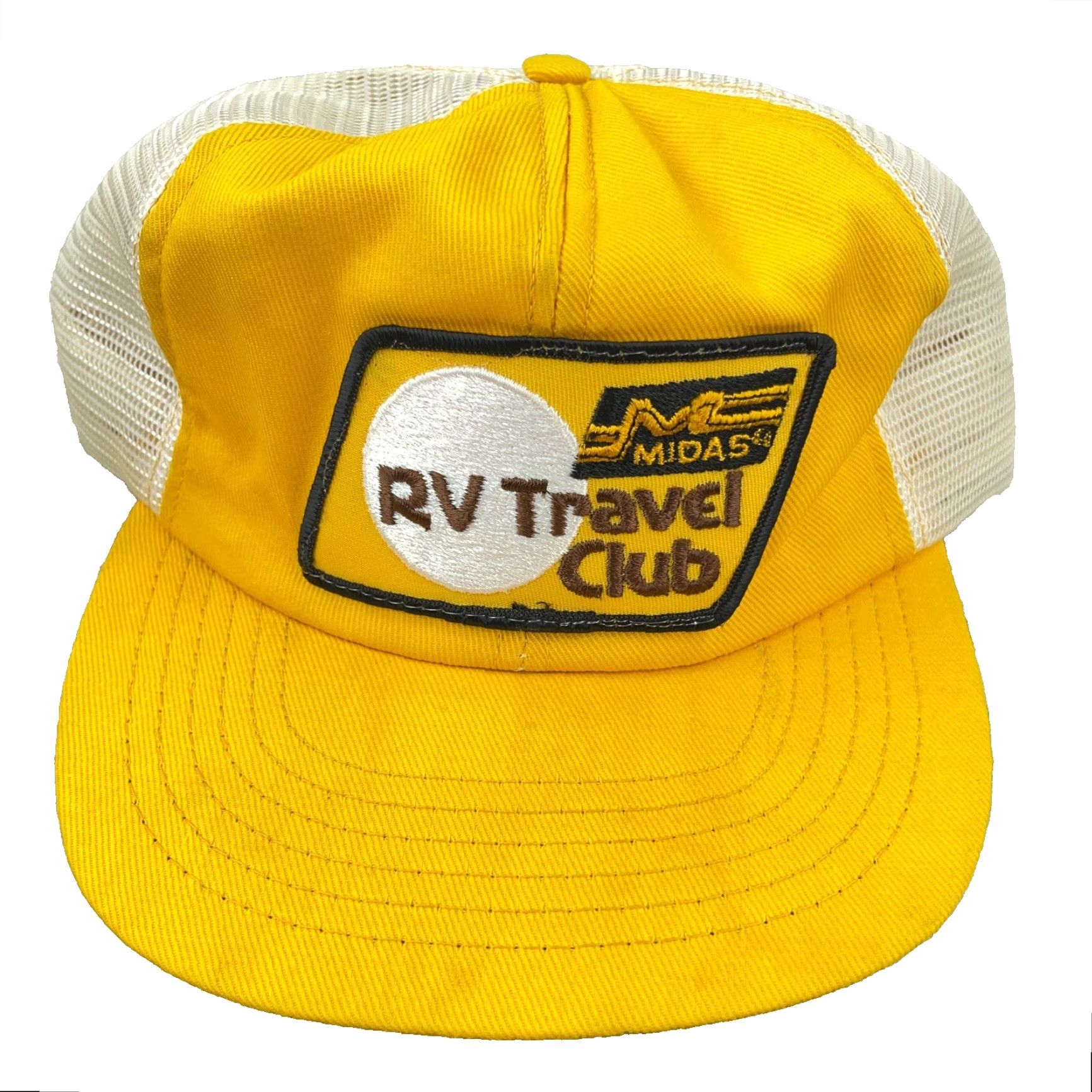 Vintage VINTAGE Swingster Trucker Hat Cap One Size Yellow Cotton Twill 80s 90s American Retro Logo Advertising Mens Size ONE SIZE - 2 Thumbnail