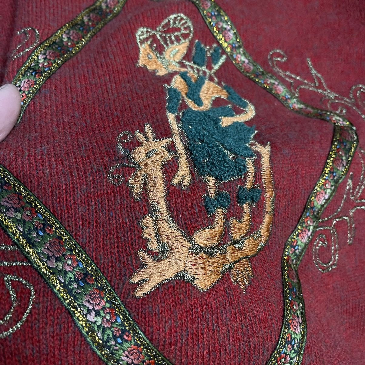 Kapital Vintage Japan Sweater Alpaca Wool with Gold Embroidery sz L Size US L / EU 52-54 / 3 - 4 Thumbnail