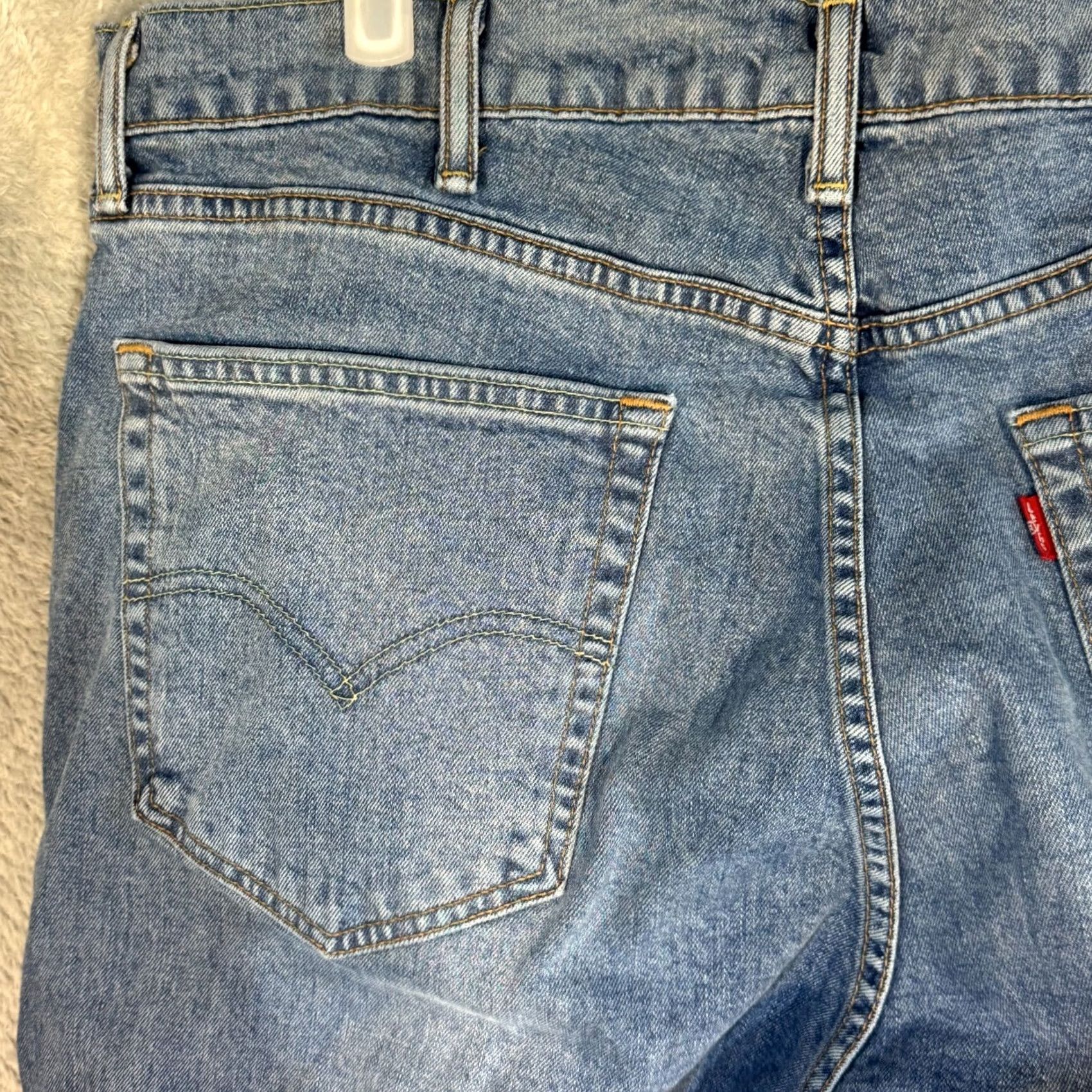 Levi's Levi’s 505 Jeans Mens Regular Straight Mid-Rise 38x34 Blue Denim Stretch Size US 38 / EU 54 - 6 Thumbnail