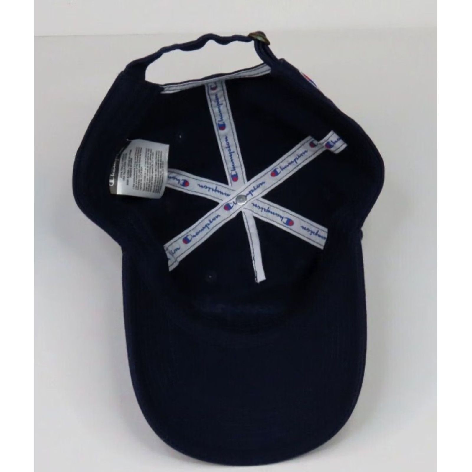 Champion Champion Hat Cap Strap Back Navy Blue Spell Out Logo Adjustable Trucker Mens One Size Blue Logo Size ONE SIZE - 4 Thumbnail