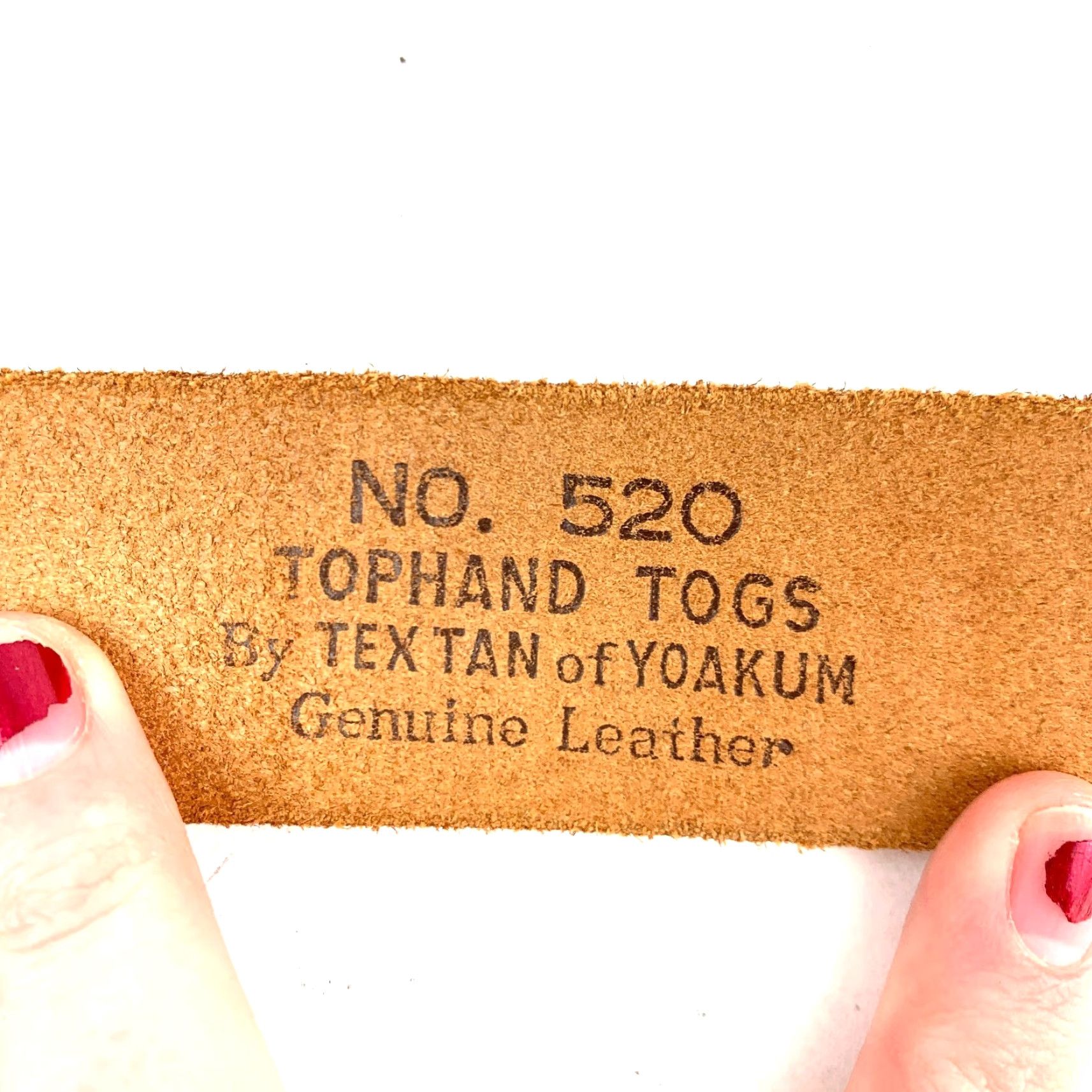 Vintage VINTAGE Textan of Yoakum Tophand Togs Leather Belt 520 Boys Brown 1970s Rockabilly Genuine Original Size ONE SIZE - 5 Thumbnail