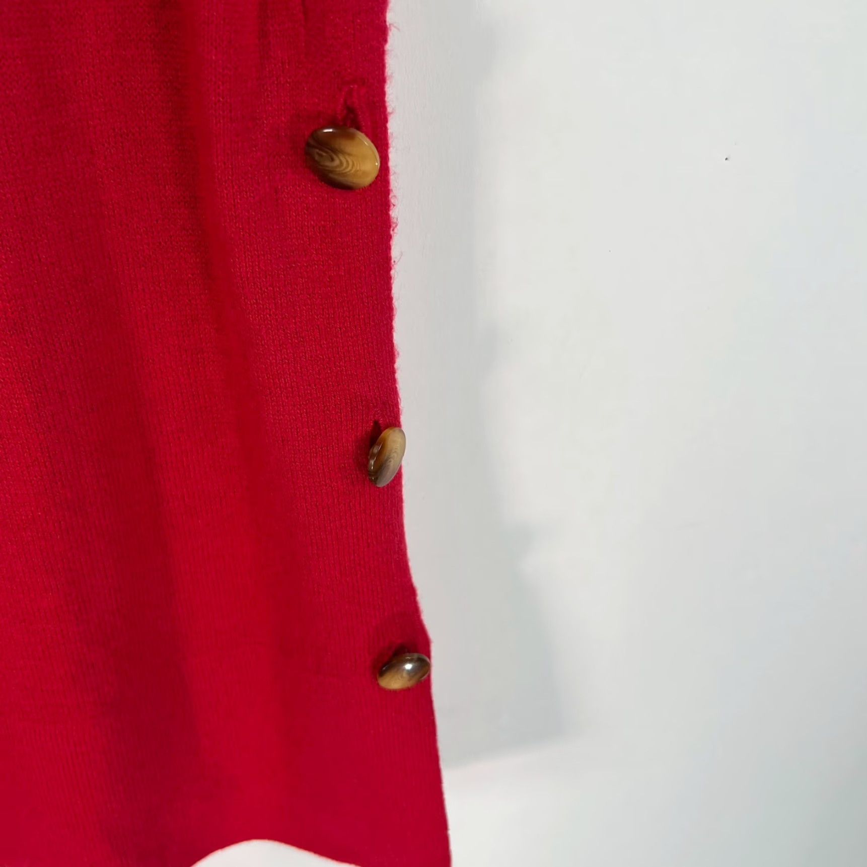 Loft LOFT Knit Sweater Women's Size M Red Long Sleeve with Side Button Accents Size M / US 6-8 / IT 42-44 - 5 Thumbnail