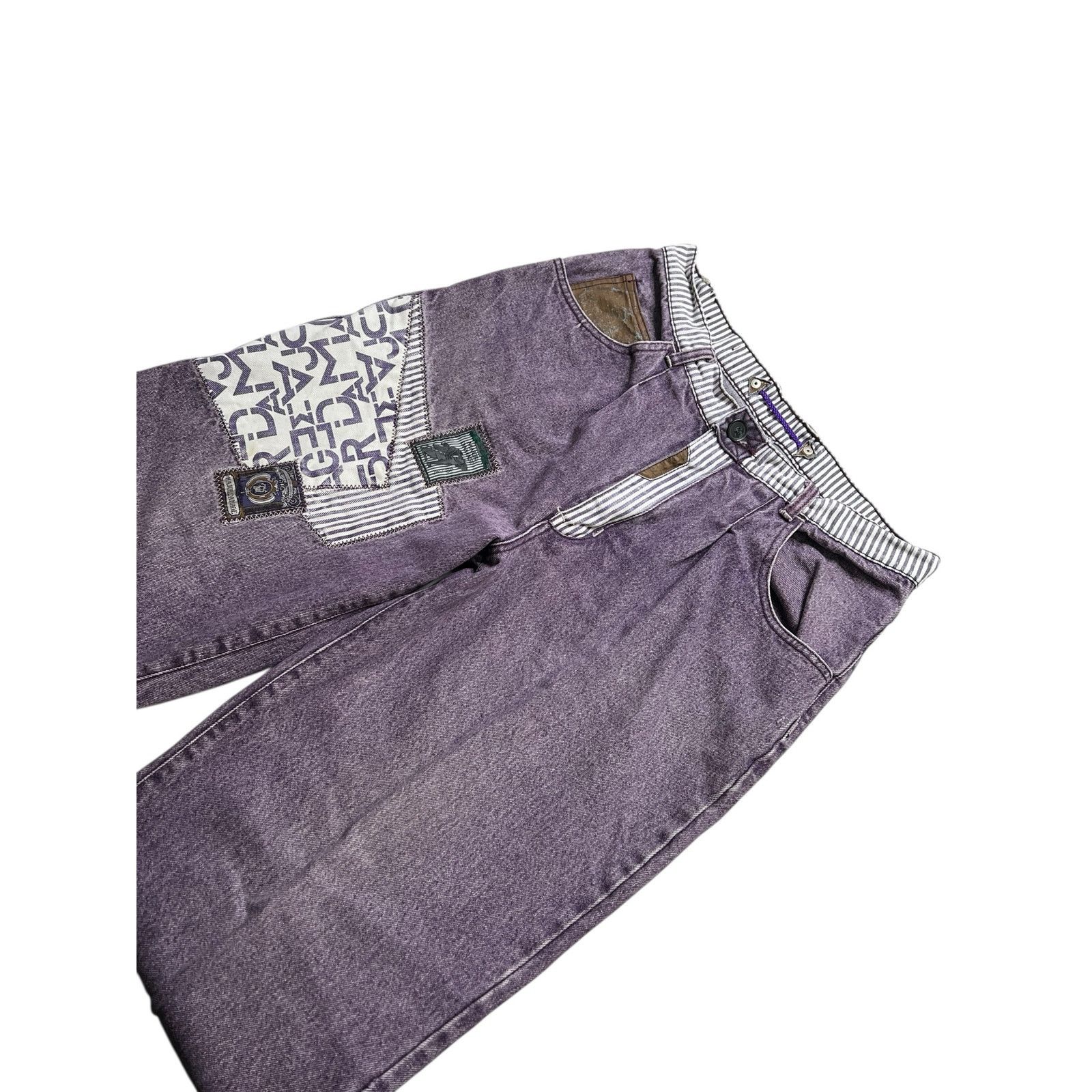 Vintage Vintage Retro Major Damage Women’s Purple Patchwork Jeans Size 30" / US 8 / IT 44 - 10 Thumbnail