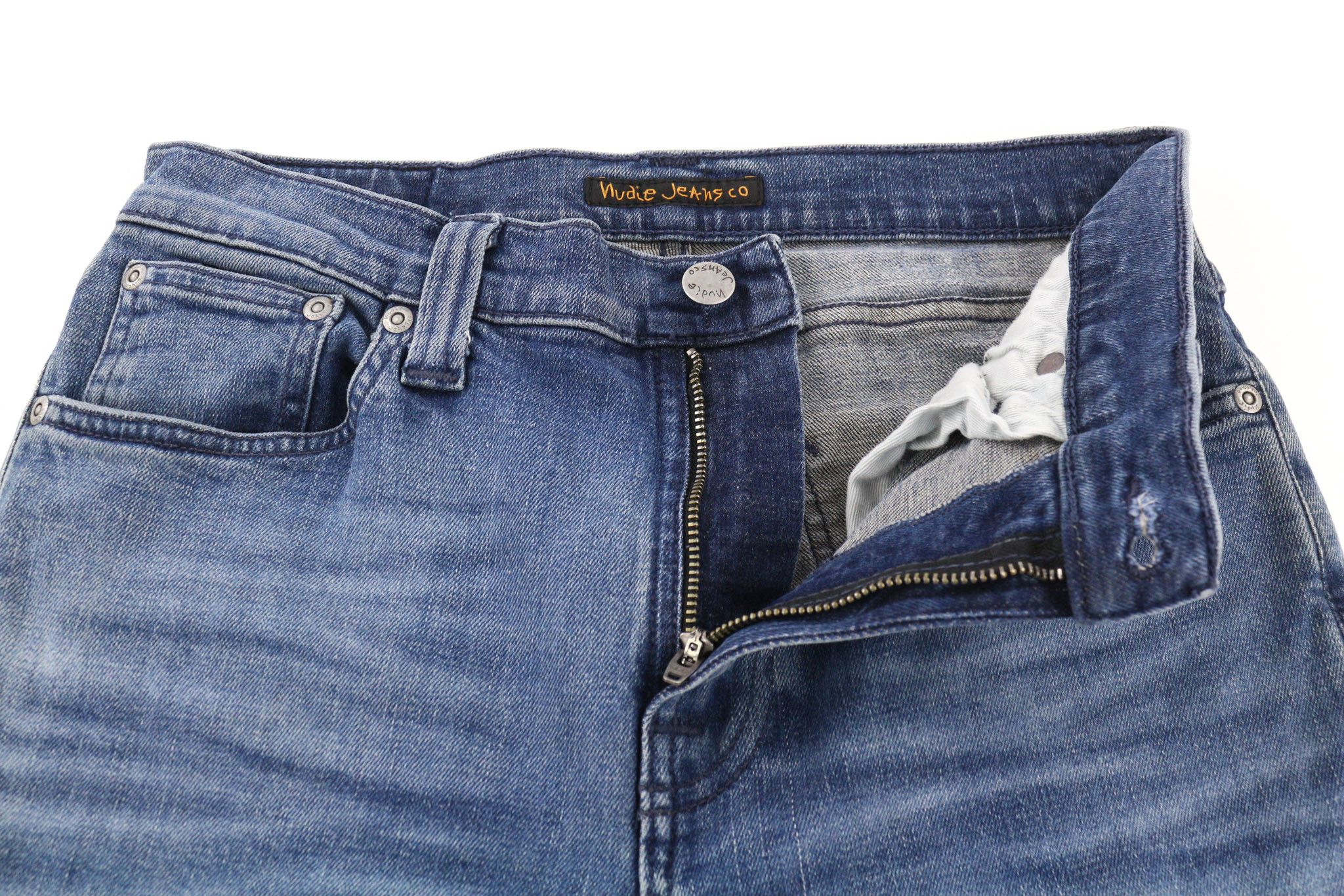 Nudie Jeans HIGH KAI W29/L30 Slim Fit Blue Cotton Stretch 80624 Size US 29 - 4 Thumbnail