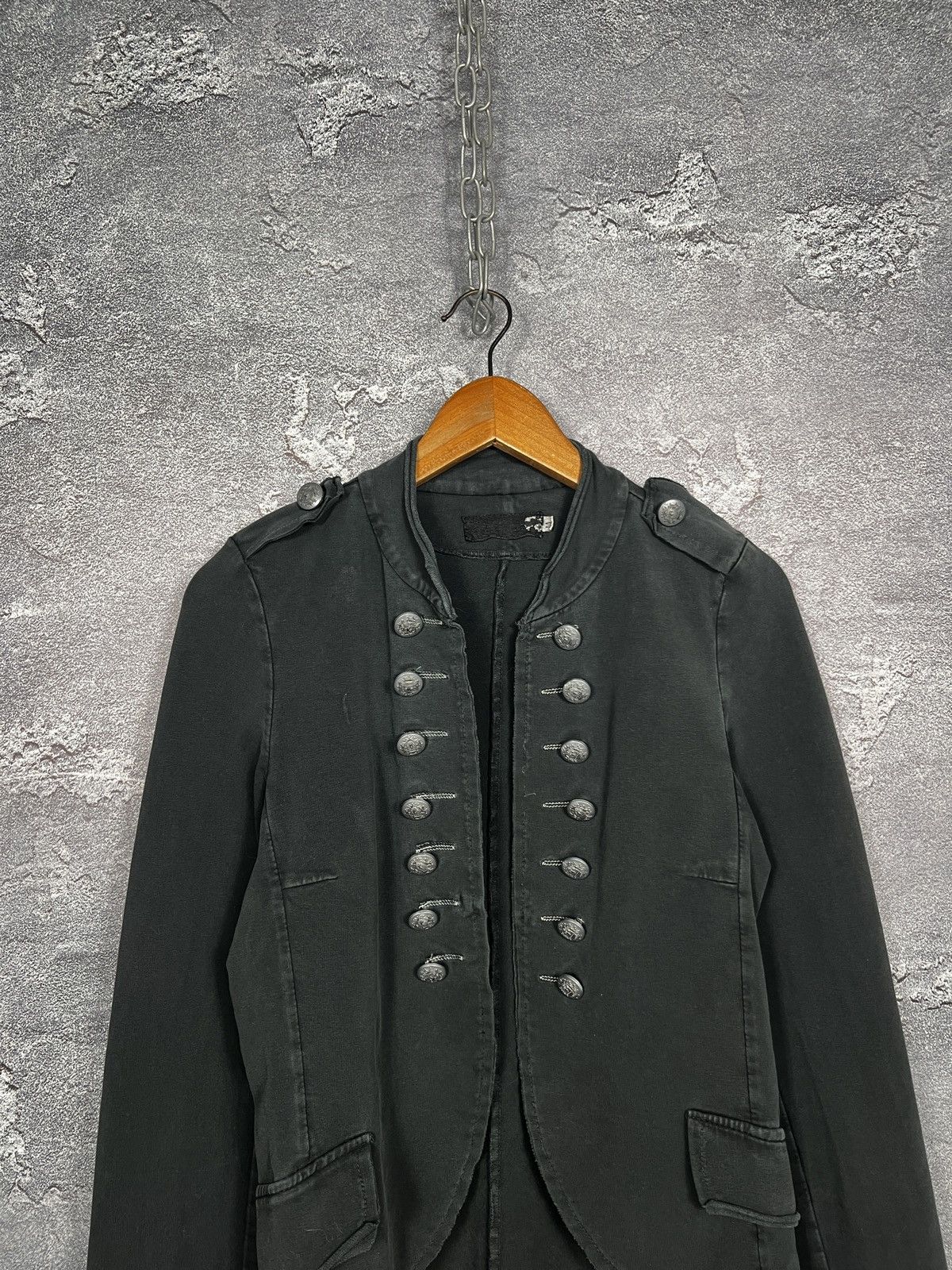 Hysteric Glamour 00s Military Napoleon Washed Jacket Gothic Balmain Style Size M / US 6-8 / IT 42-44 - 2 Thumbnail