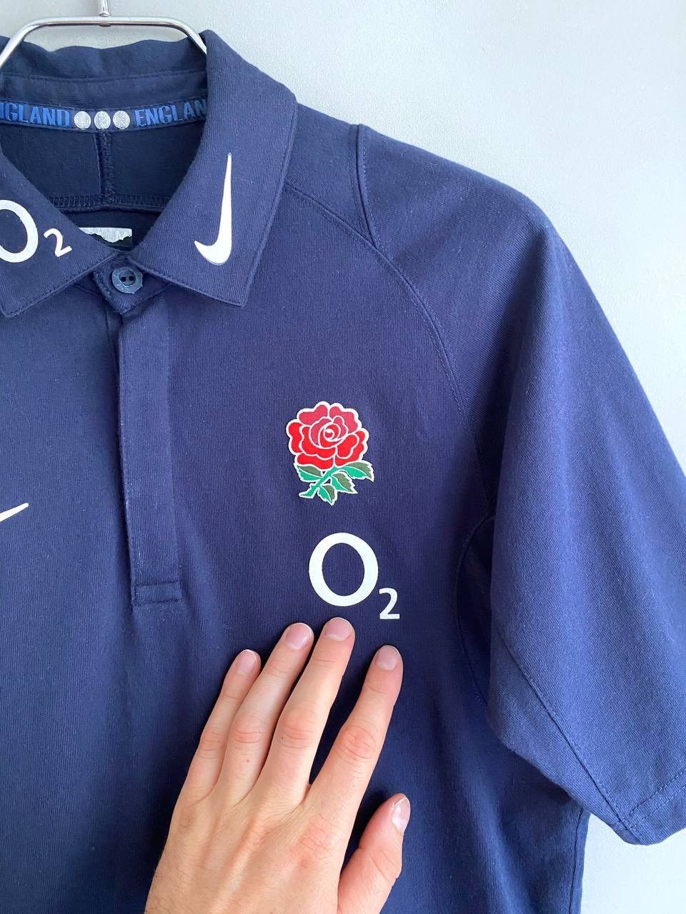 Nike Vintage Nike England Union O2 Rugby Jersey Polo Shirt Size M Size US M / EU 48-50 / 2 - 7 Thumbnail
