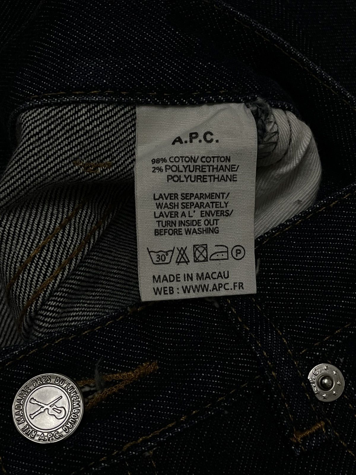 A.P.C. × Designer × Vintage Vintage Original Designer A.P.C Jean Etroit Court Skinny Size 25" / US 0 / IT 36 - 16 Thumbnail