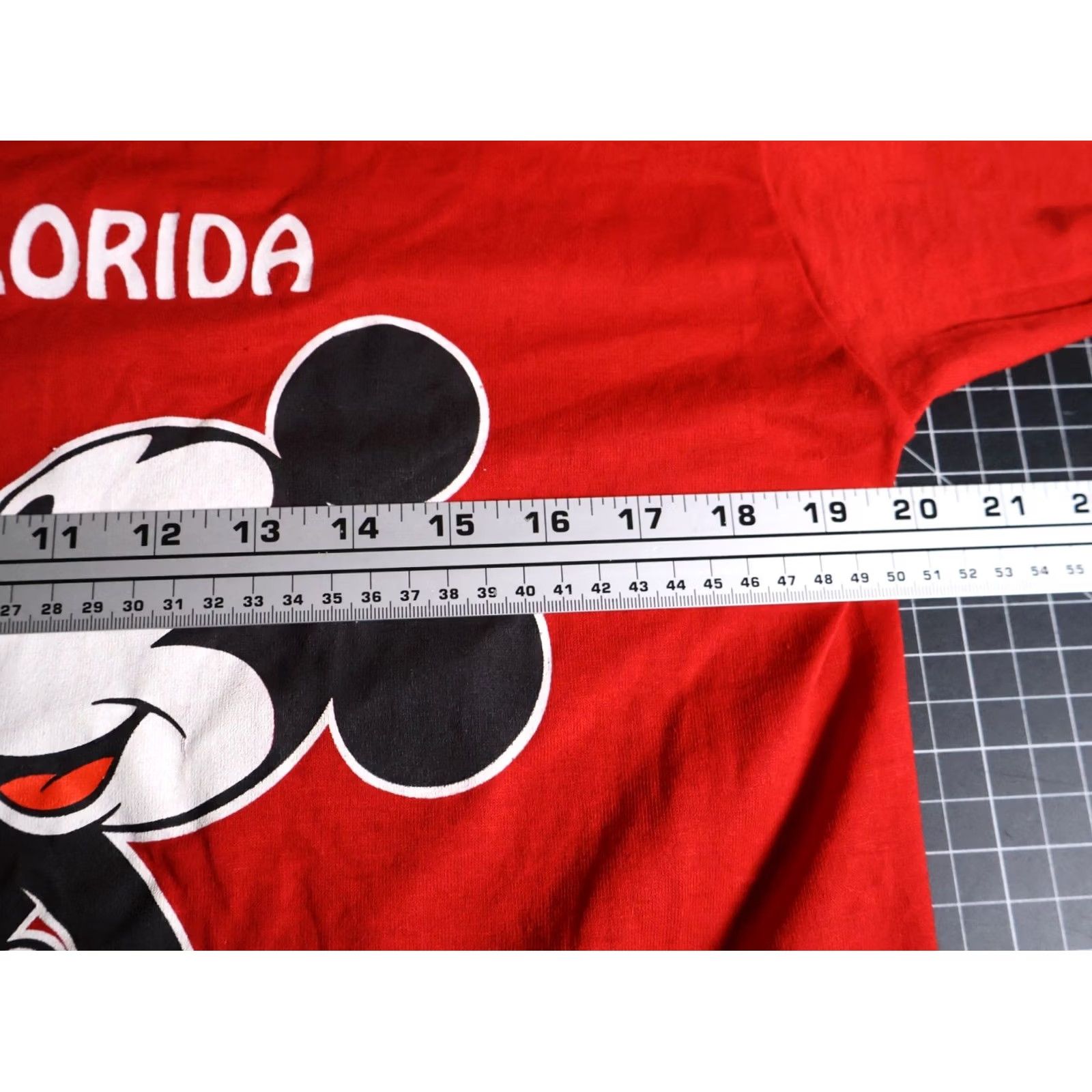 Jerzees VINTAGE 90s Mickey Mouse Florida T-Shirt Jerzees 50/50 Red Size US M / EU 48-50 / 2 - 6 Thumbnail