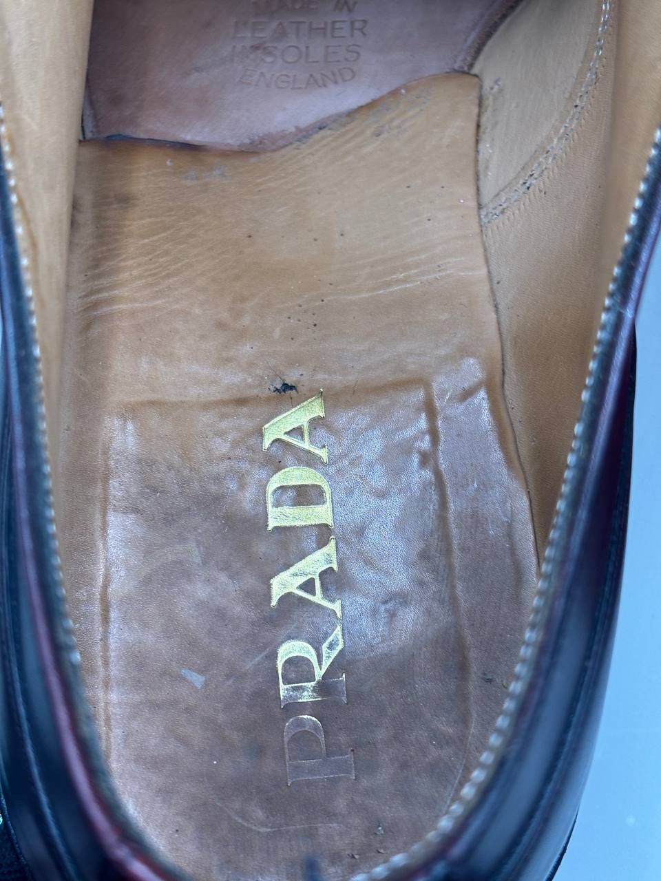 Prada PRADA Made in England Leather Cap-Toe Derby Shoes UK 12 Size US 13 / EU 46 - 7 Thumbnail