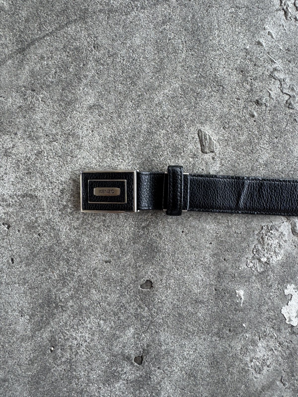 Kenzo Kenzo Black Leather Belt Size ONE SIZE - 1 Thumbnail
