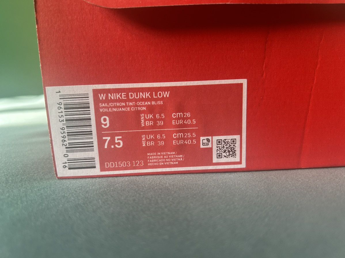Nike Nike Dunk Low Ocean Bliss 2023 Size US 9 / IT 39 - 6 Thumbnail