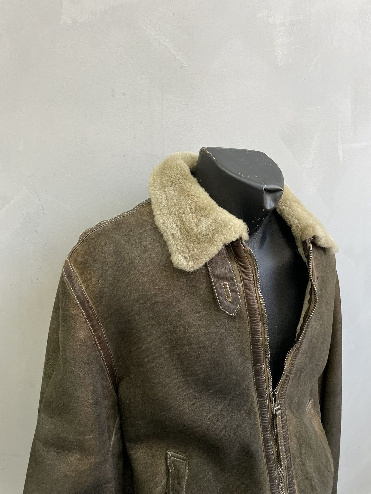 Japanese Brand Rare Italian sheepskin leather avant garde leather jacket Size US M / EU 48-50 / 2 - 5 Thumbnail