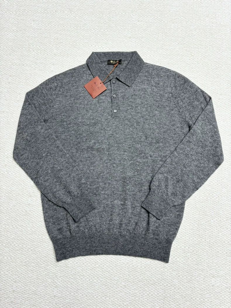 Loro Piana LORO PIANA Long sleeve polo shirt Size US XL / EU 56 / 4 - 1 Thumbnail