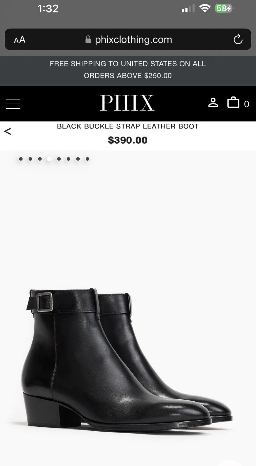 Phix Clothing Phix Clothing Black Buckle Strap Leather Boot Size US 8 / EU 41 - 4 Thumbnail